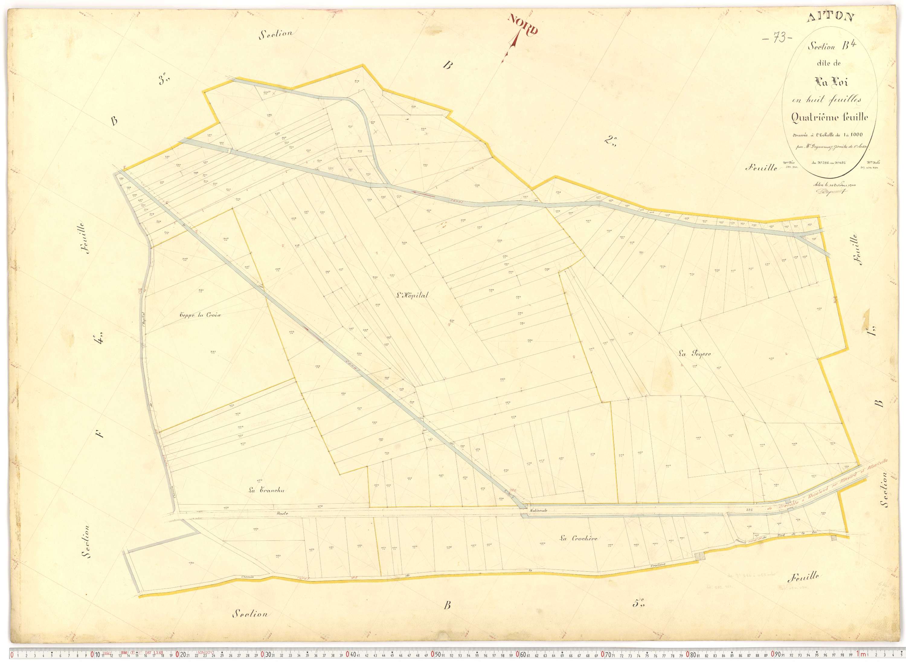 Aiton - Plans cadastraux du premier cadastre français.