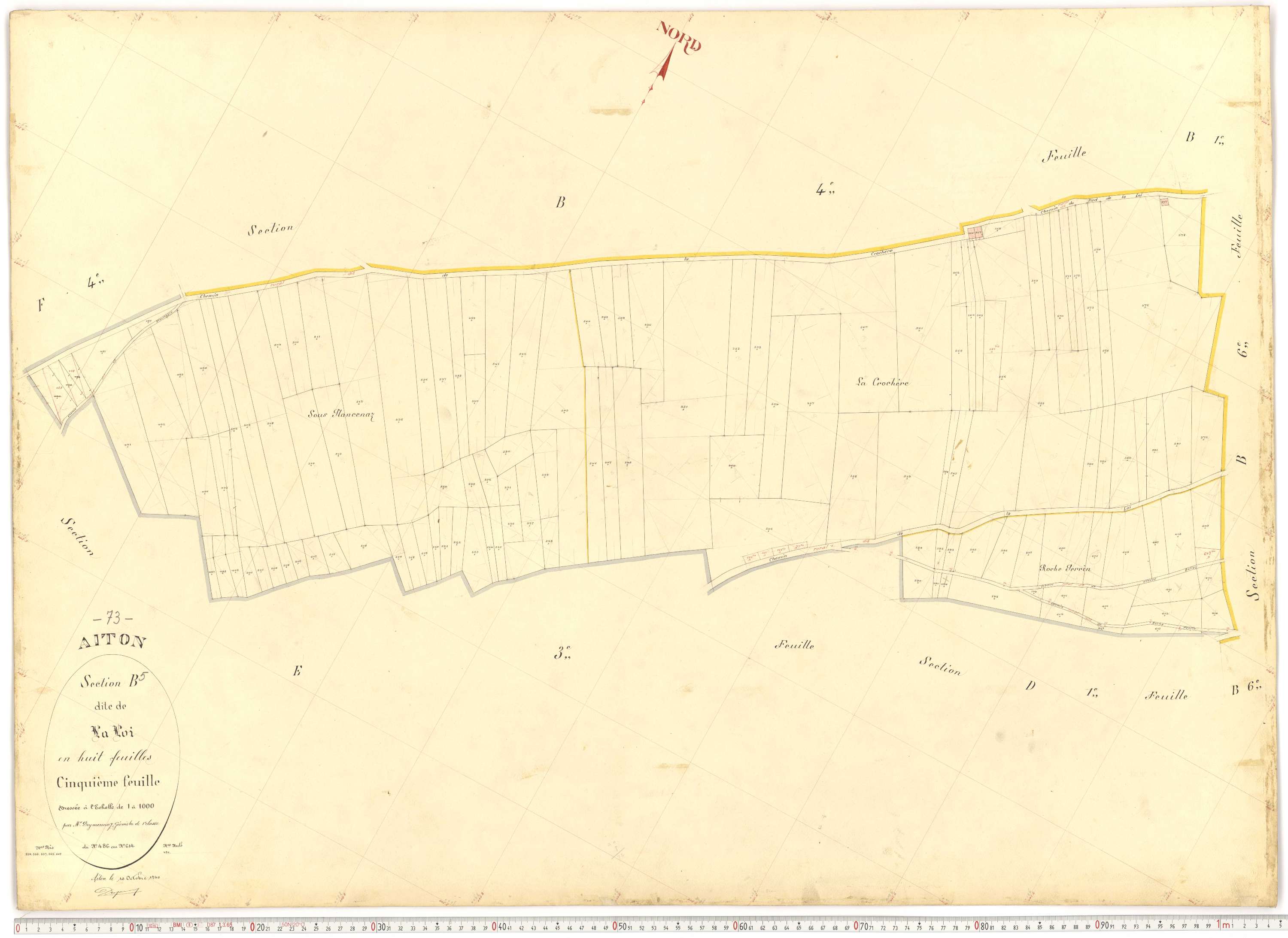Aiton - Plans cadastraux du premier cadastre français.