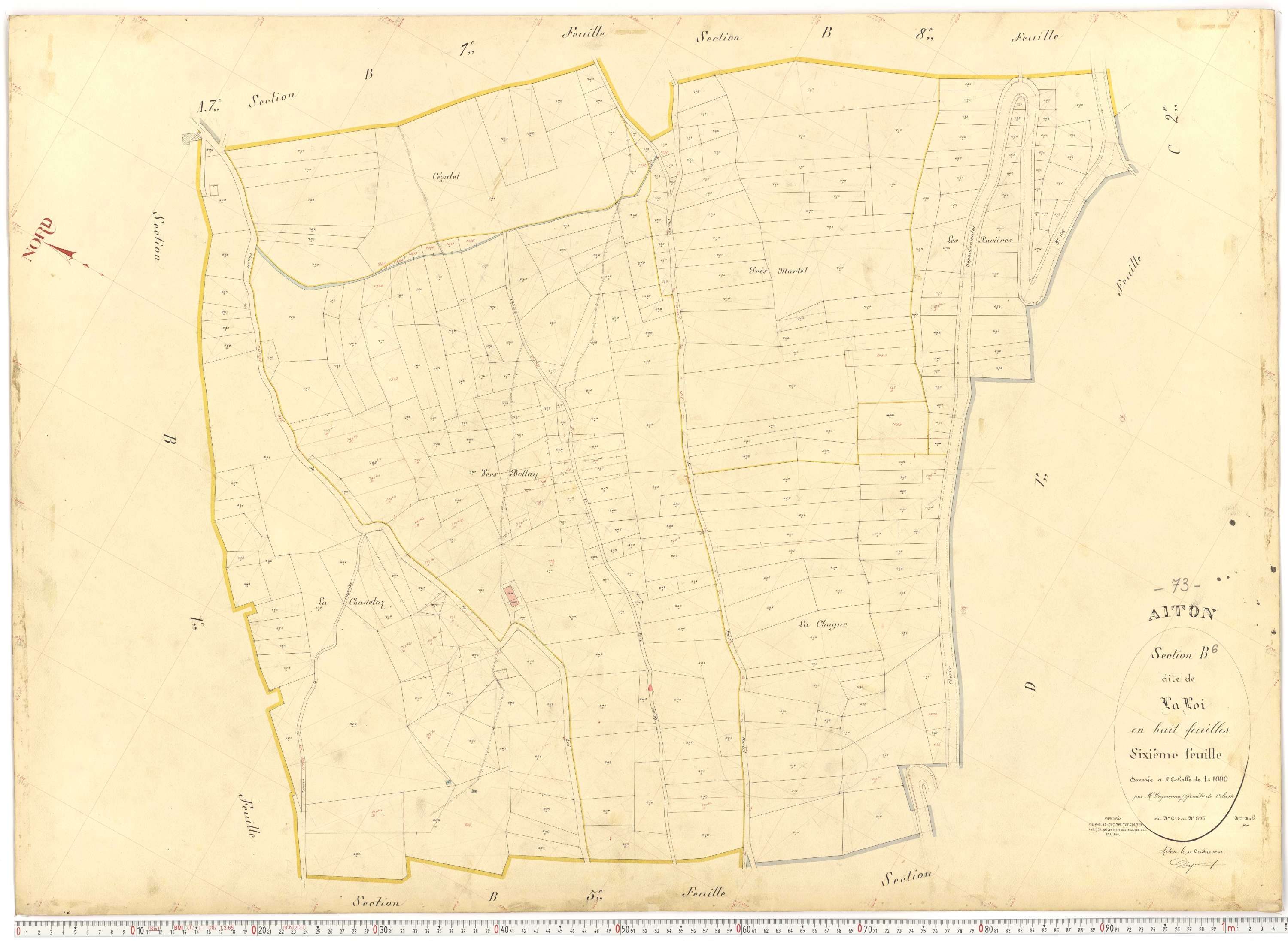Aiton - Plans cadastraux du premier cadastre français.