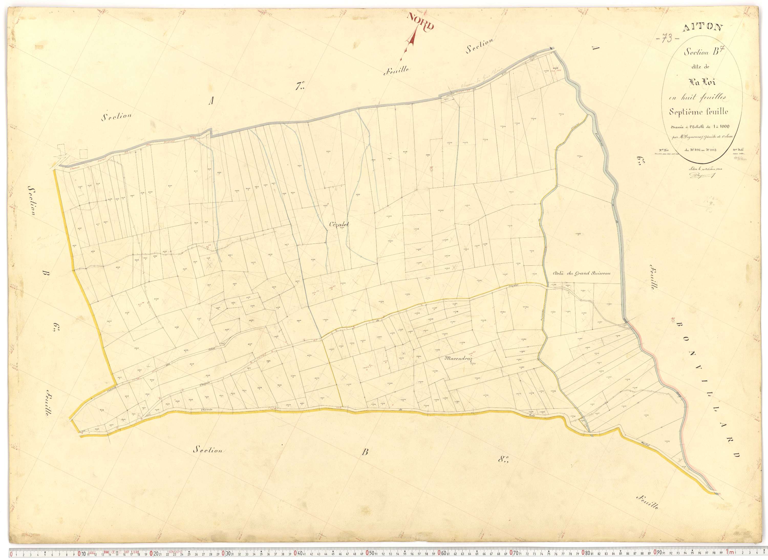 Aiton - Plans cadastraux du premier cadastre français.