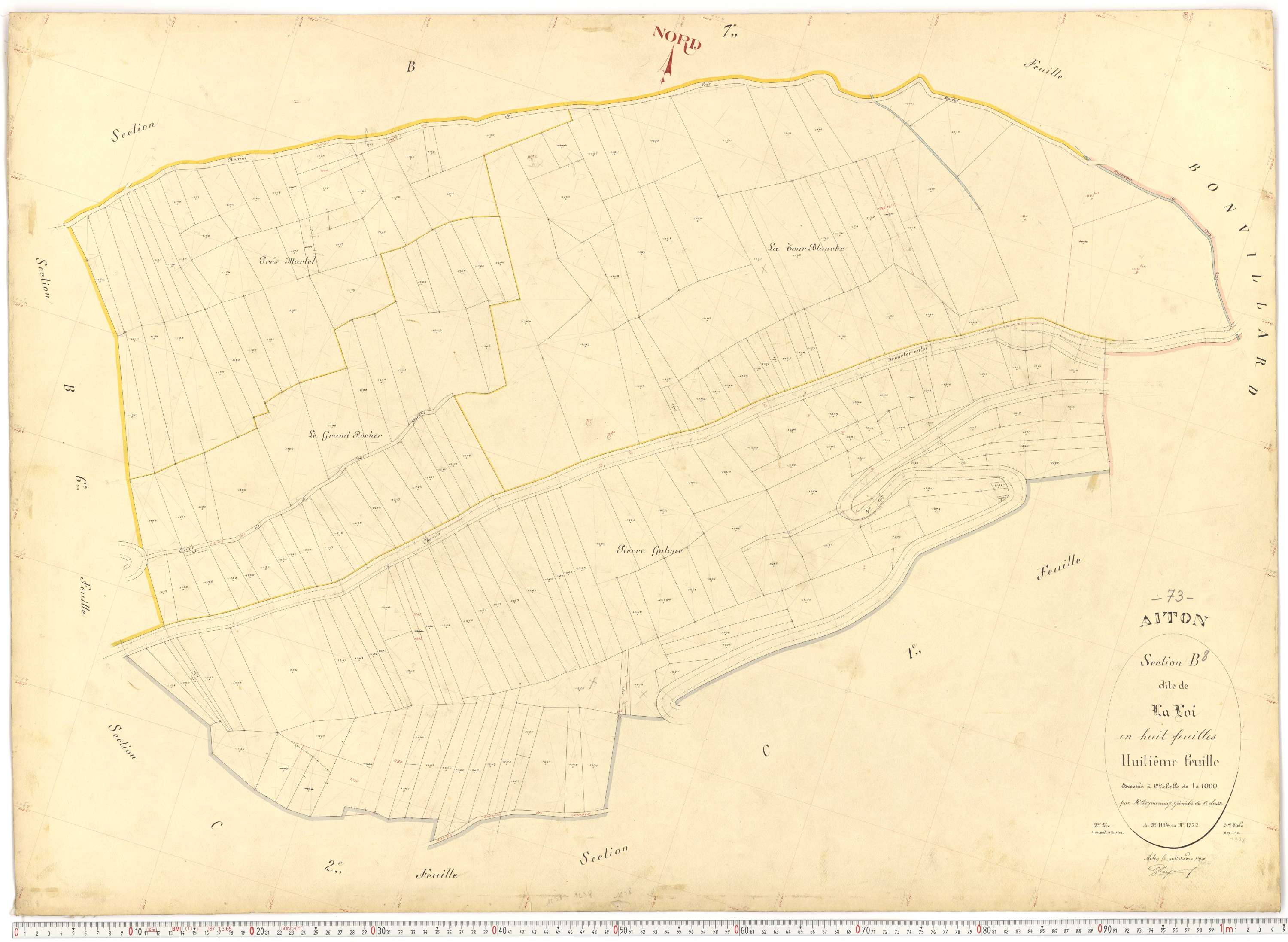 Aiton - Plans cadastraux du premier cadastre français.