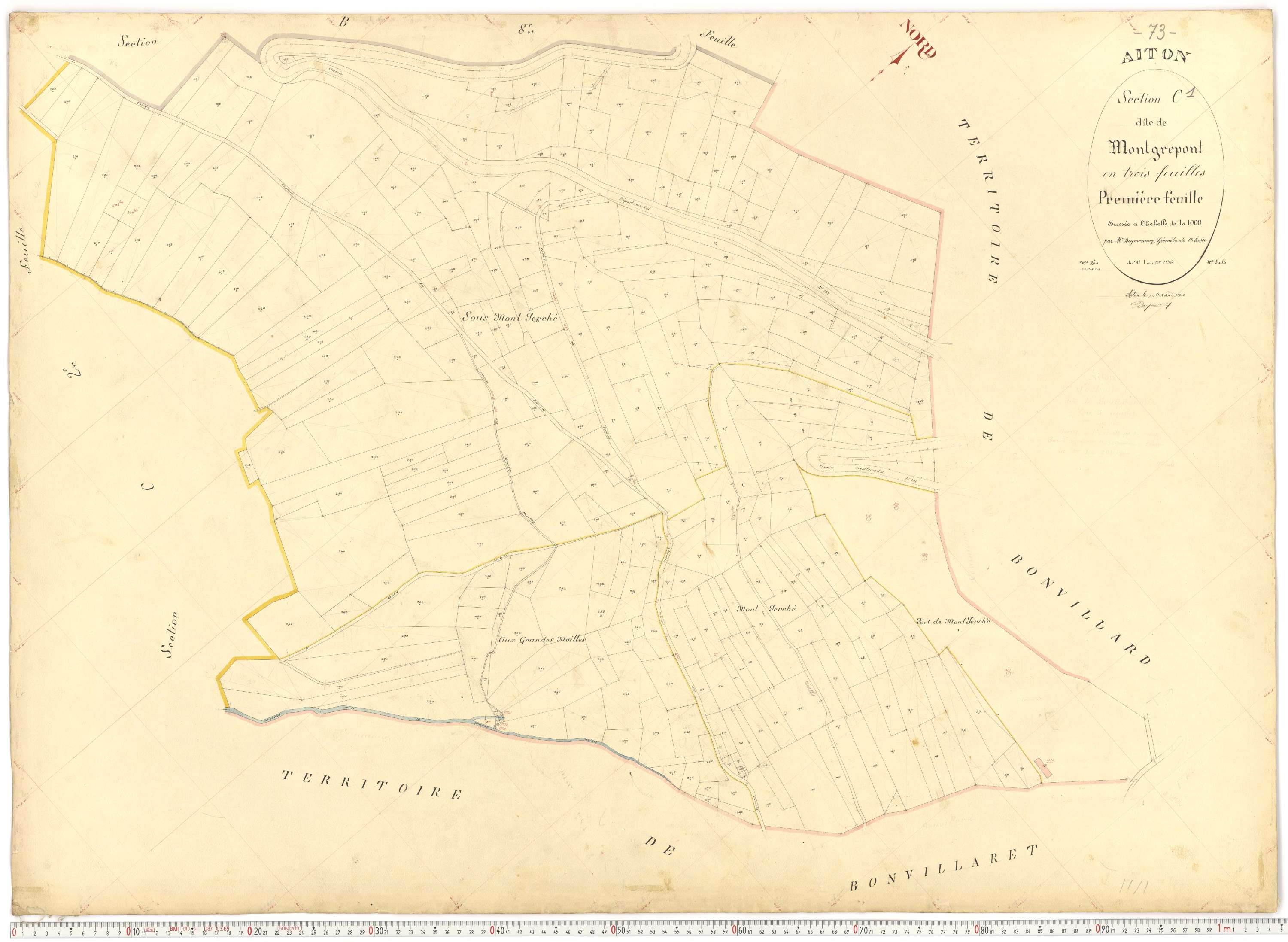 Aiton - Plans cadastraux du premier cadastre français.