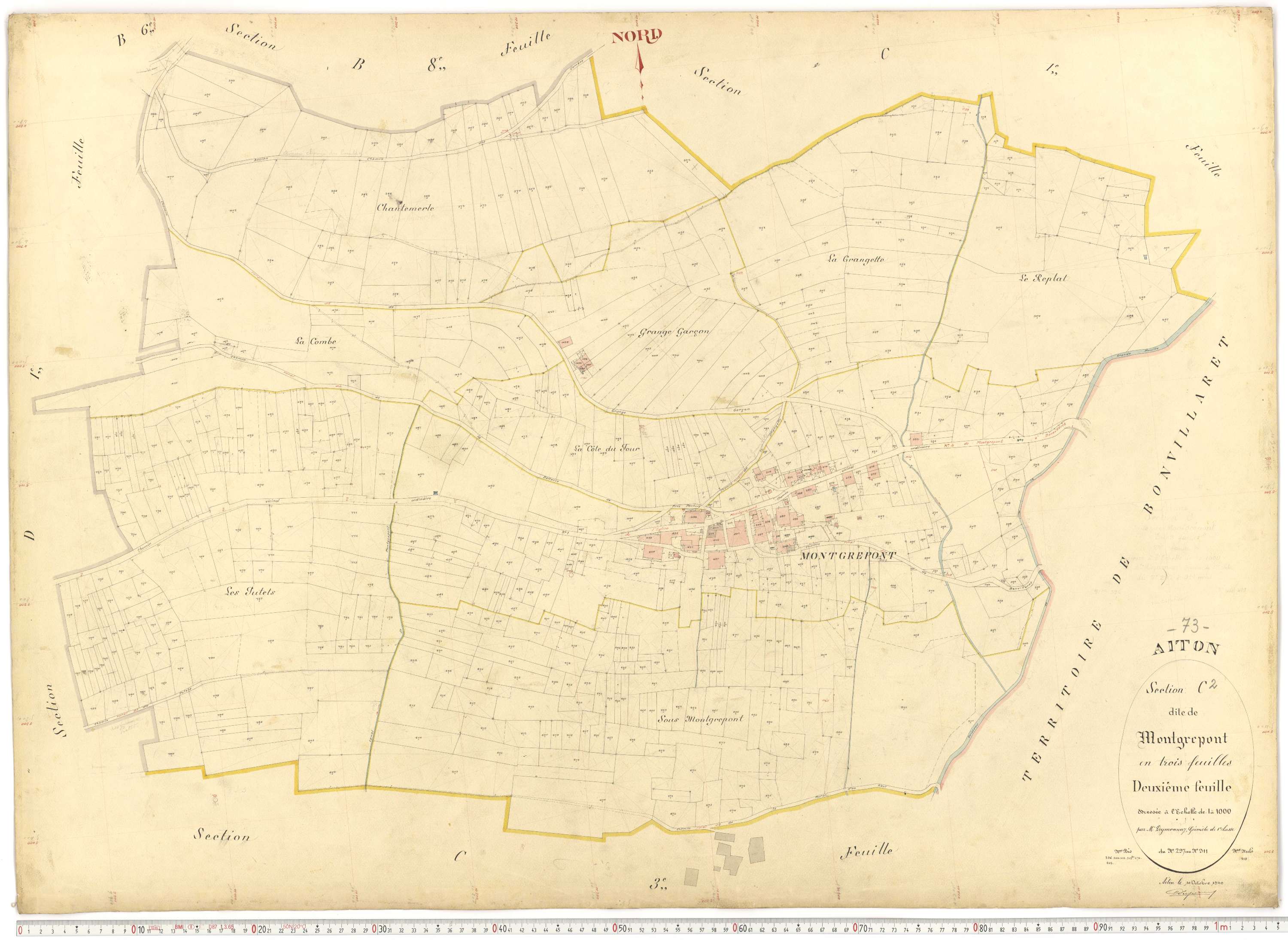 Aiton - Plans cadastraux du premier cadastre français.