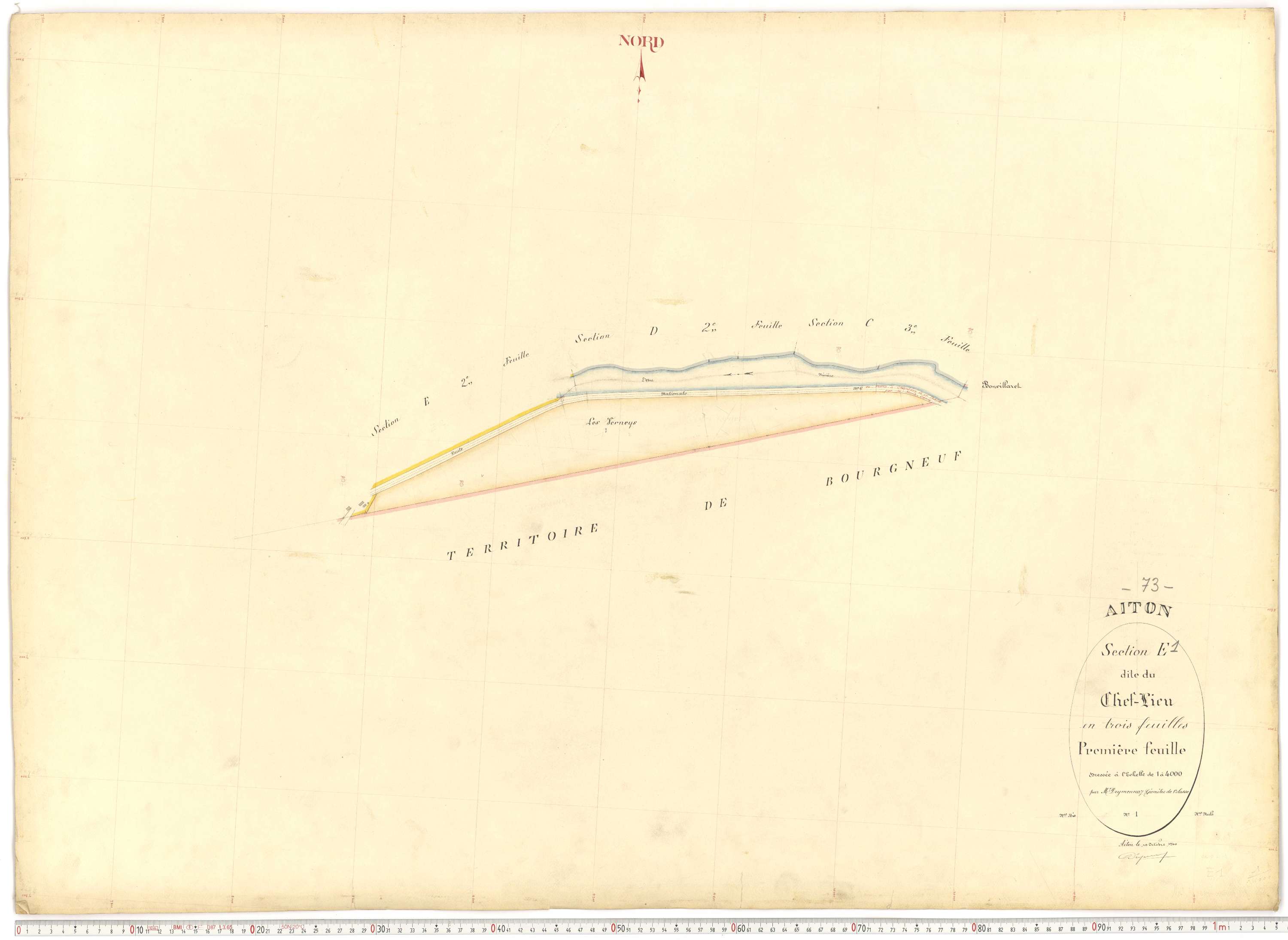 Aiton - Plans cadastraux du premier cadastre français.