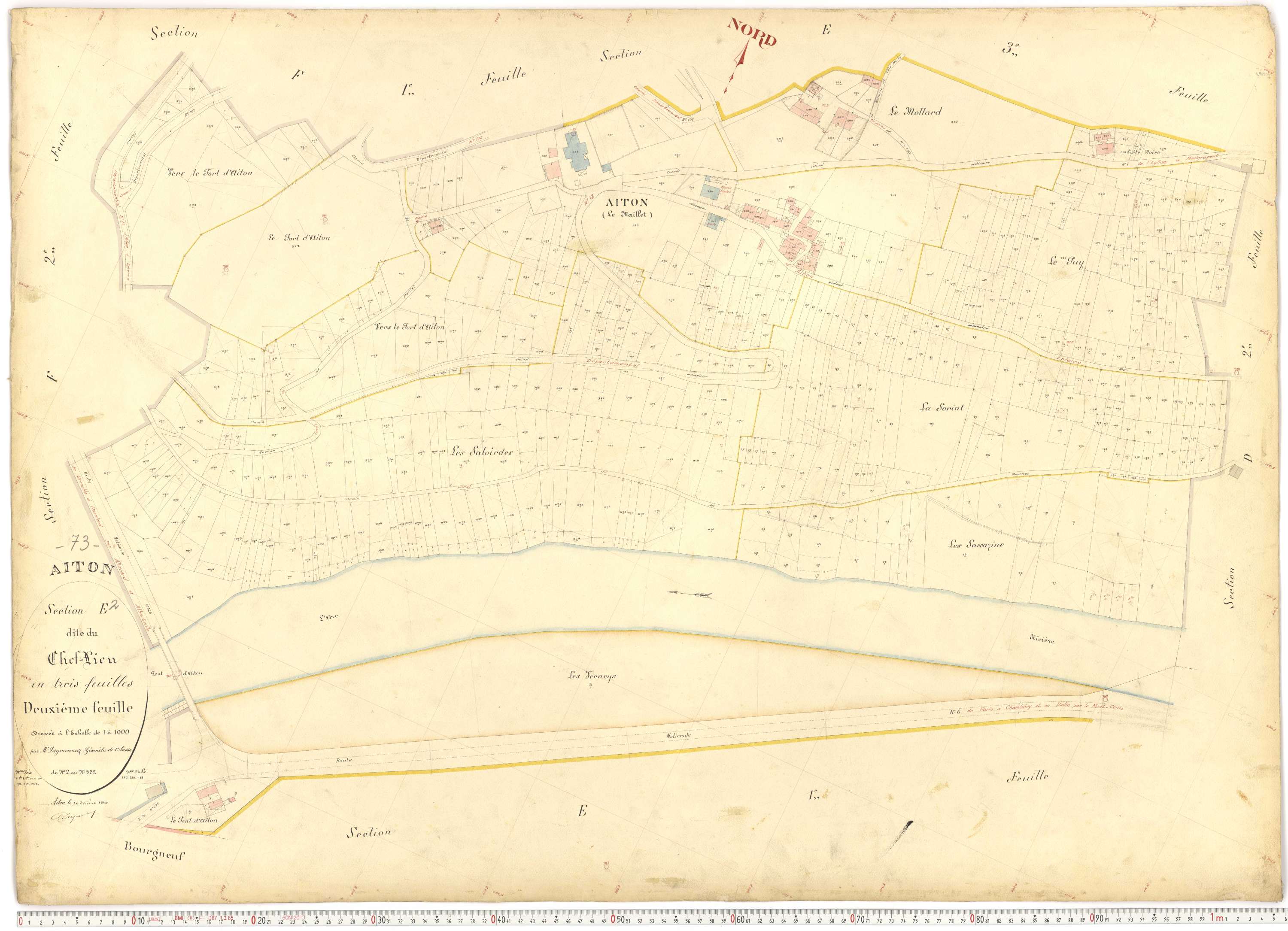 Aiton - Plans cadastraux du premier cadastre français.