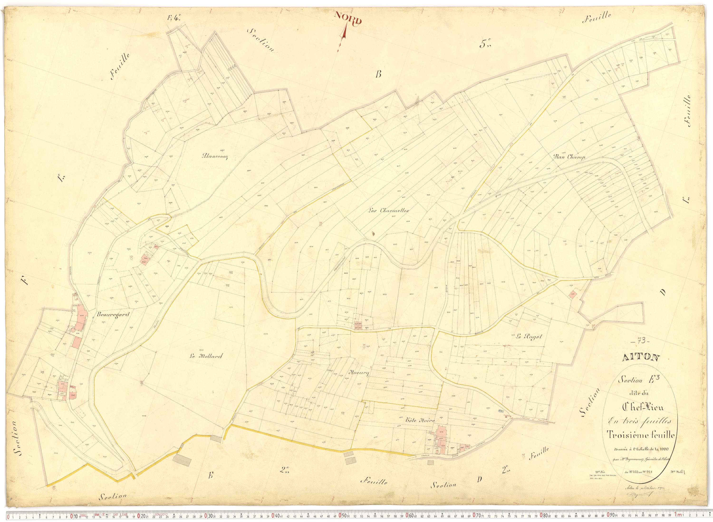 Aiton - Plans cadastraux du premier cadastre français.