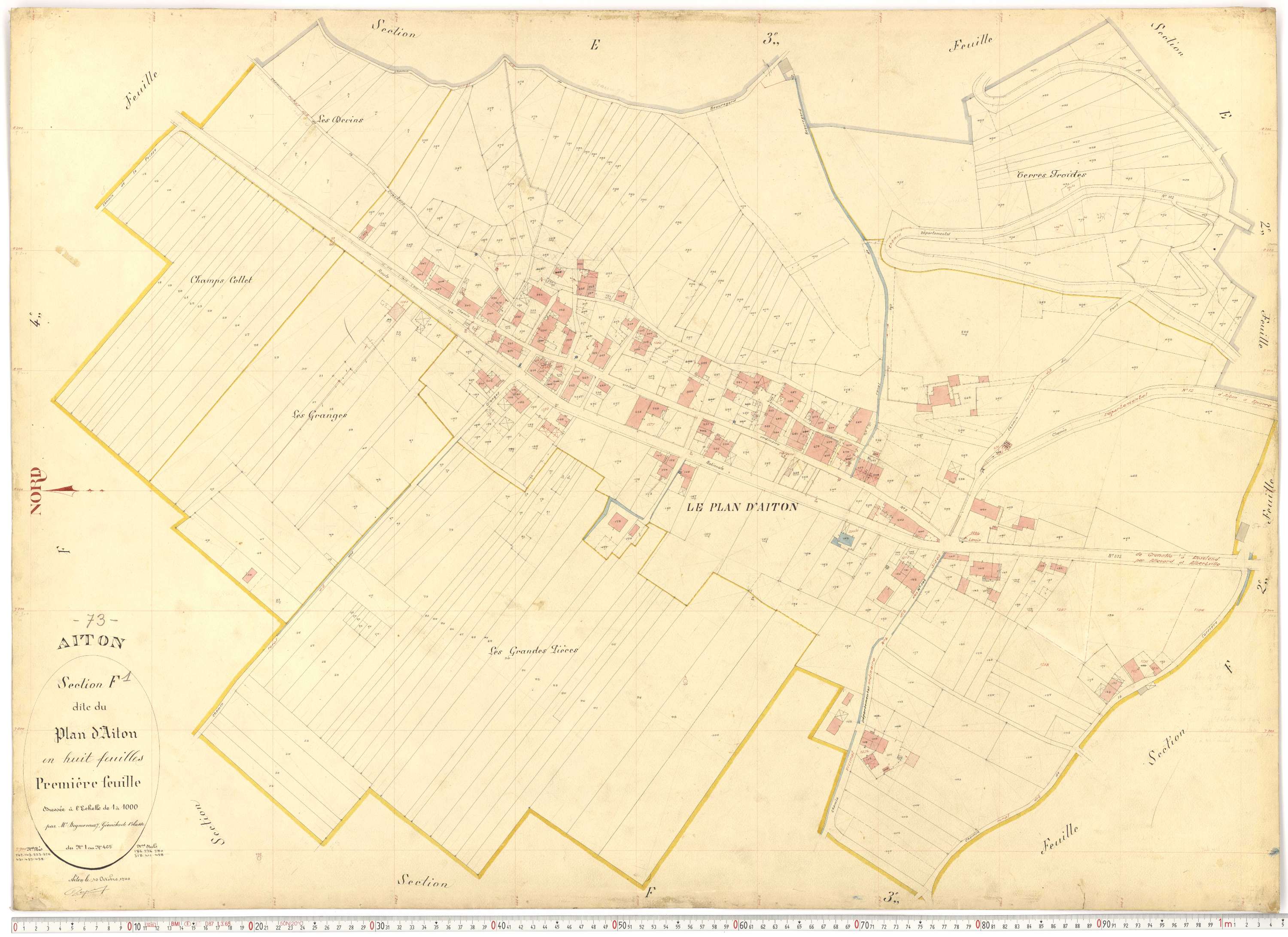 Aiton - Plans cadastraux du premier cadastre français.