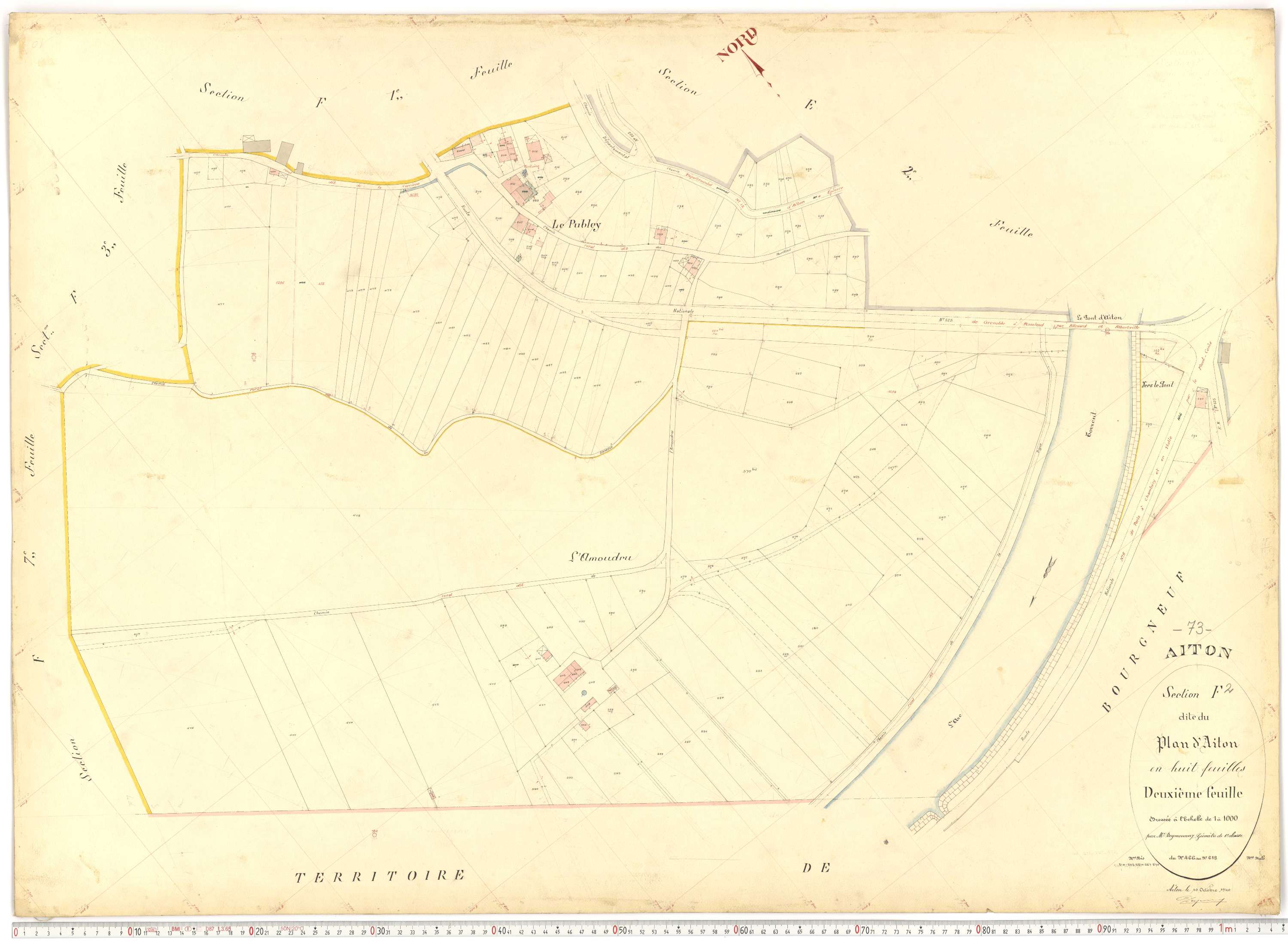 Aiton - Plans cadastraux du premier cadastre français.