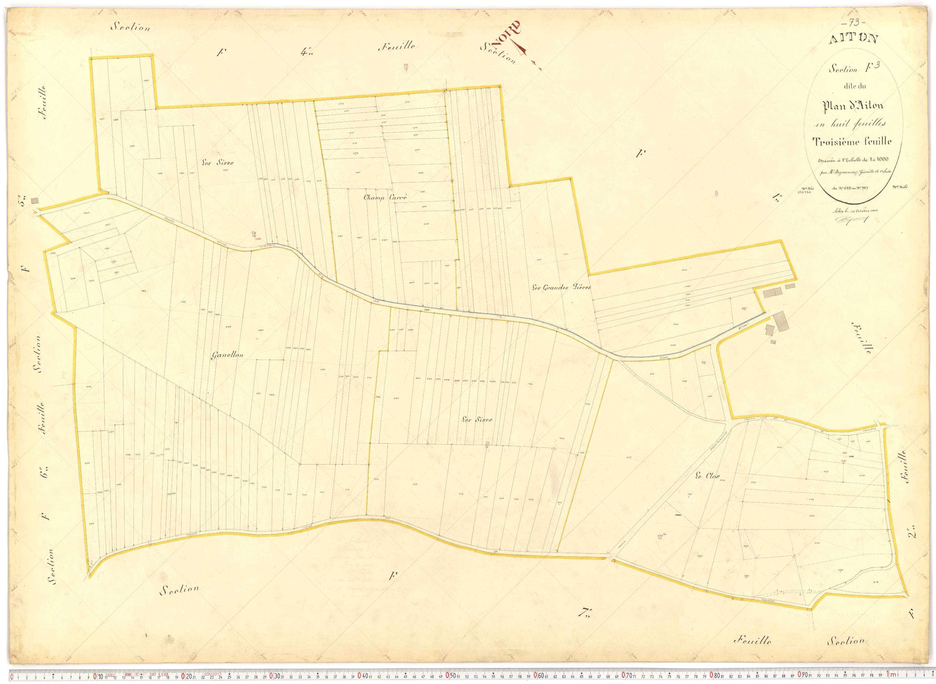 Aiton - Plans cadastraux du premier cadastre français.