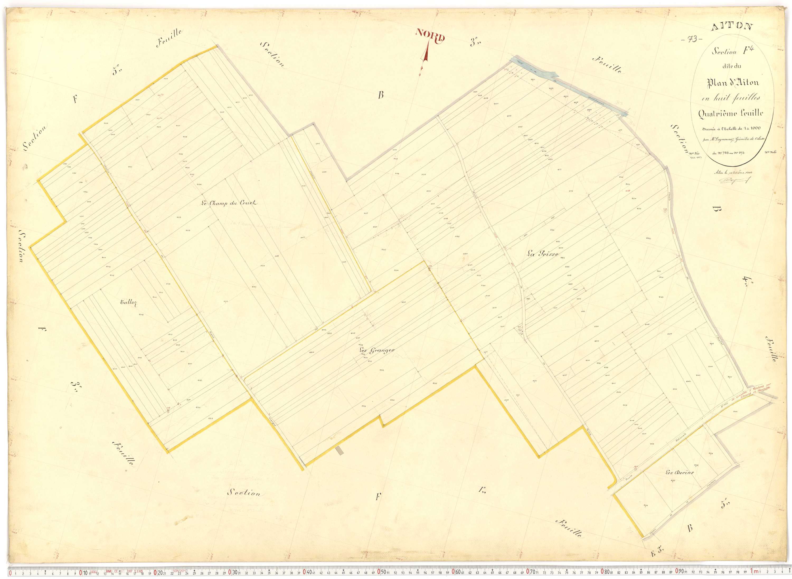 Aiton - Plans cadastraux du premier cadastre français.