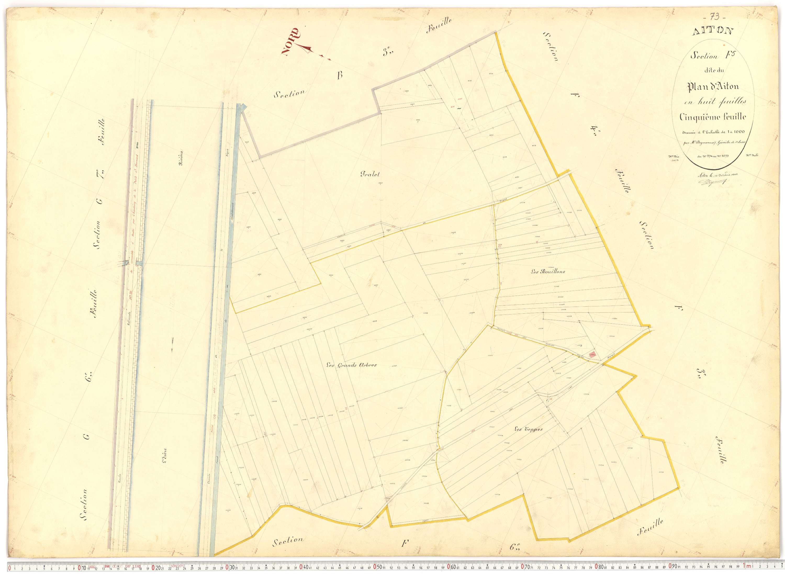 Aiton - Plans cadastraux du premier cadastre français.