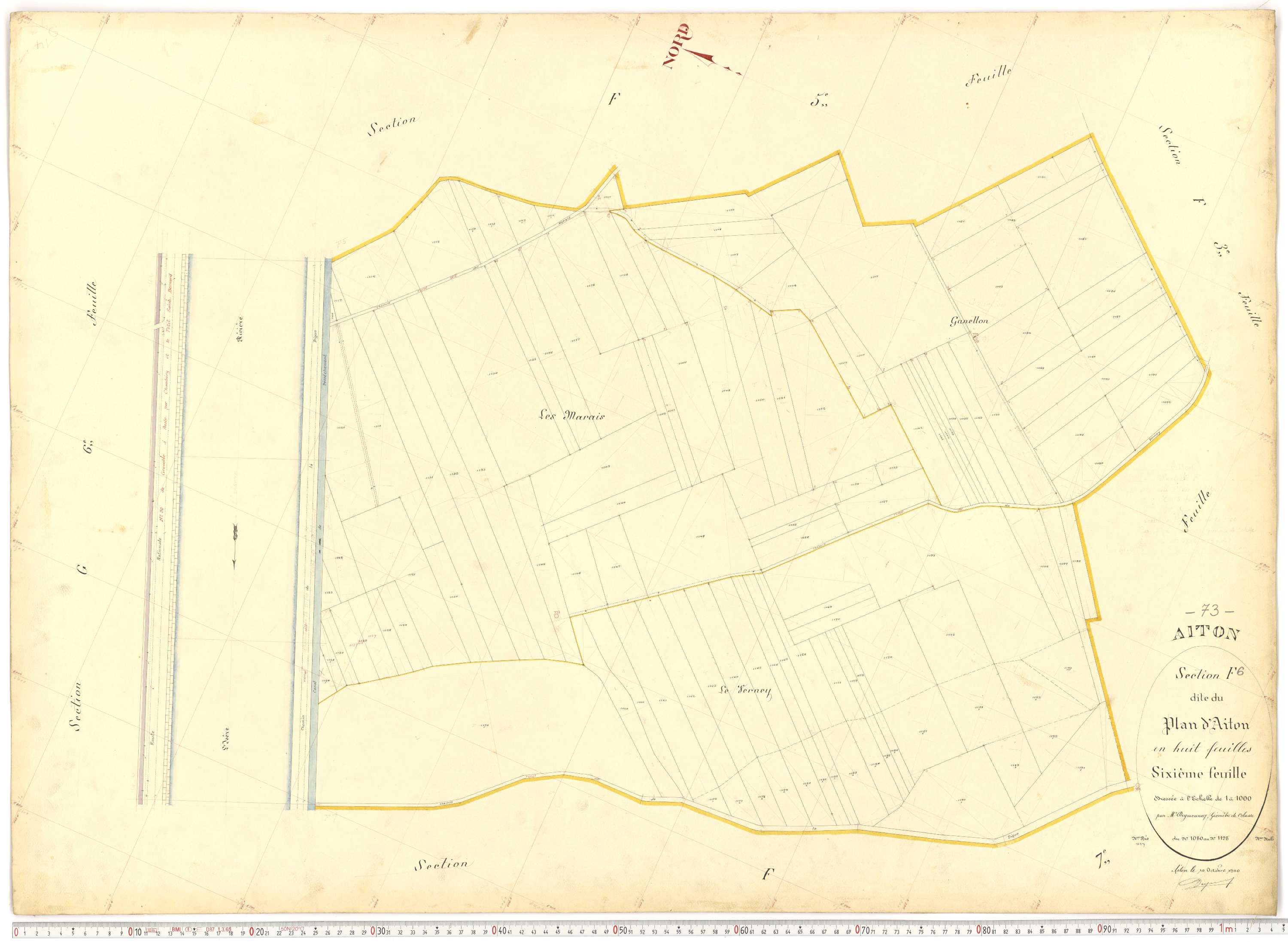 Aiton - Plans cadastraux du premier cadastre français.