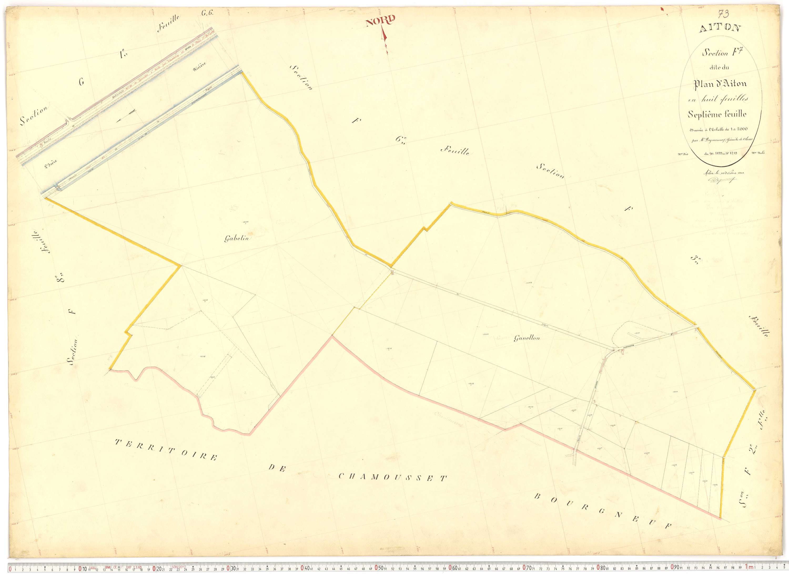 Aiton - Plans cadastraux du premier cadastre français.
