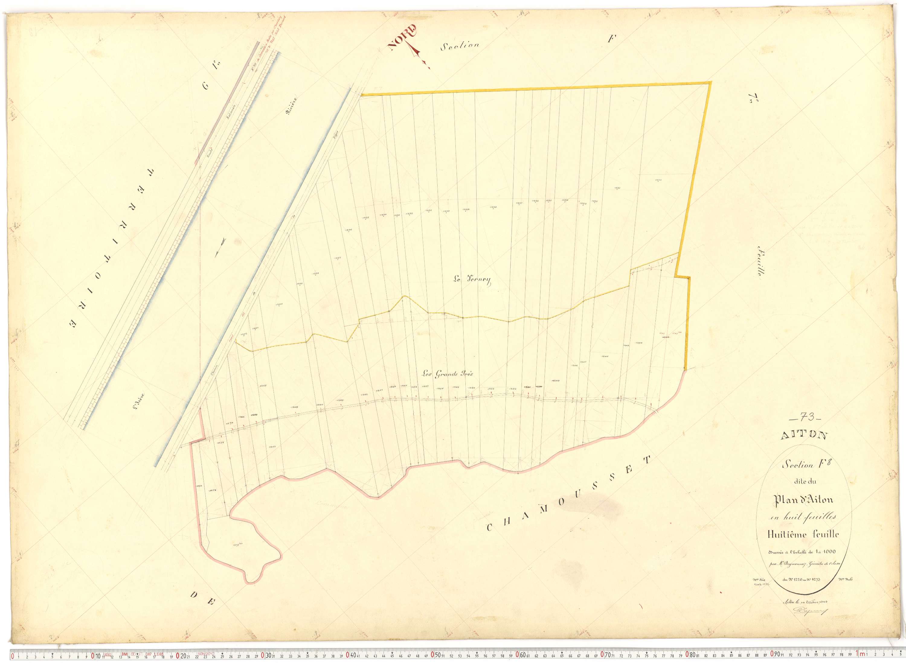 Aiton - Plans cadastraux du premier cadastre français.
