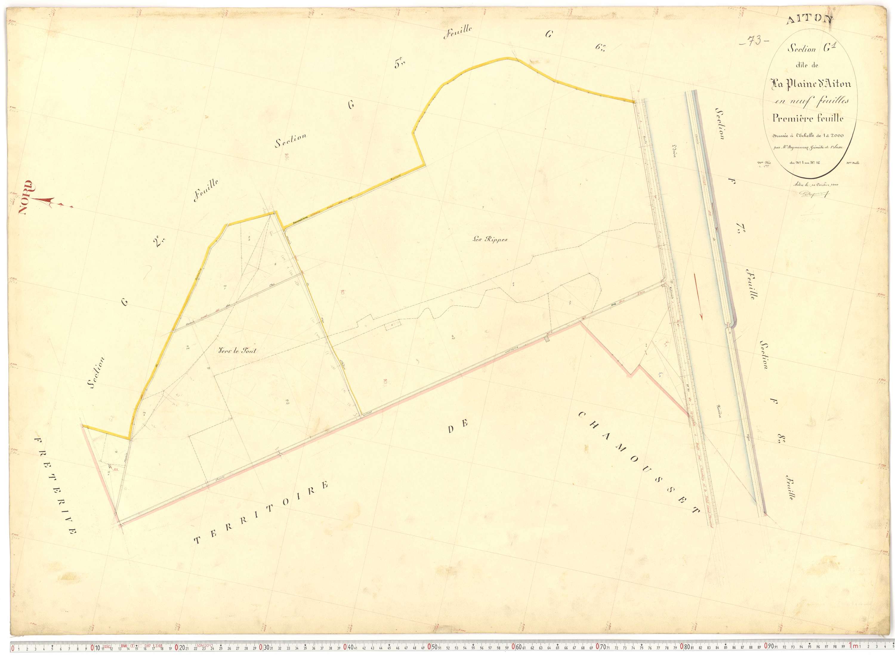 Aiton - Plans cadastraux du premier cadastre français.