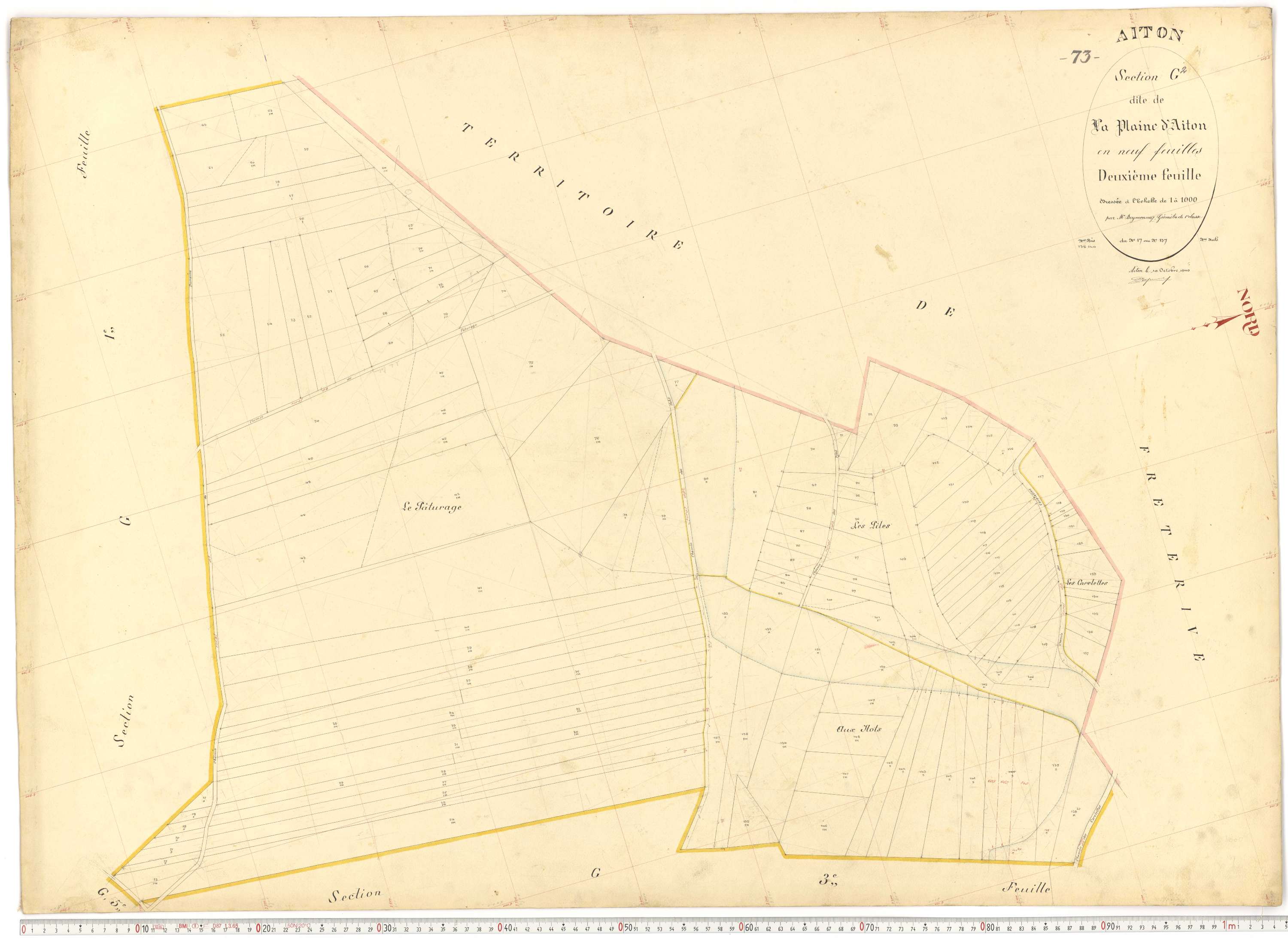 Aiton - Plans cadastraux du premier cadastre français.