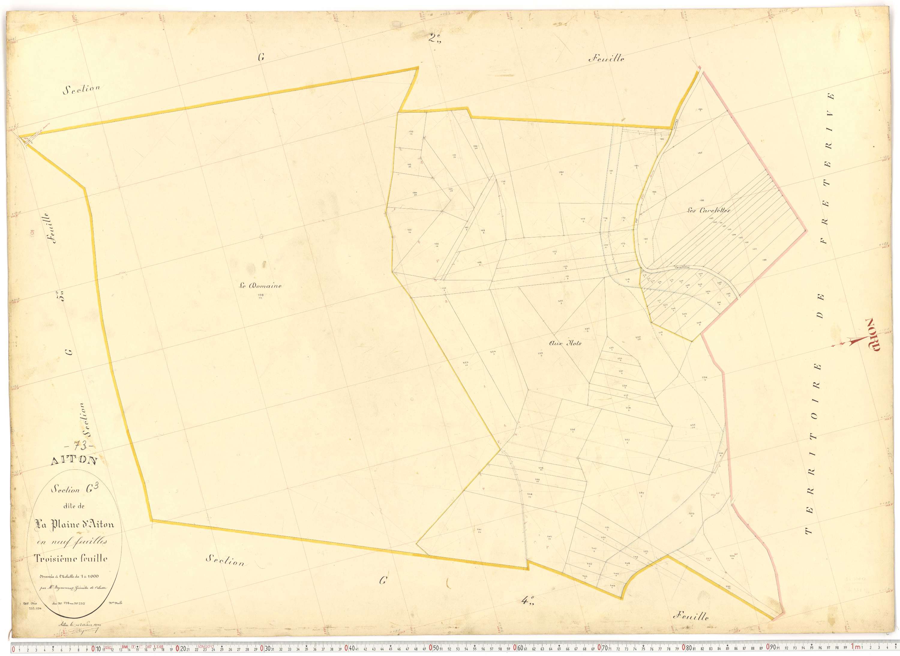 Aiton - Plans cadastraux du premier cadastre français.