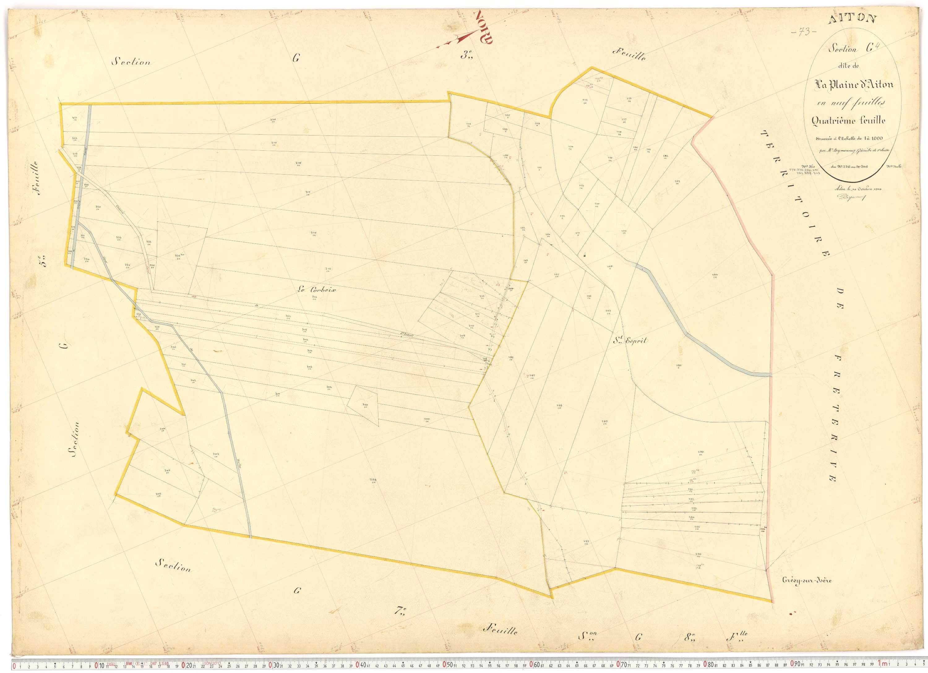 Aiton - Plans cadastraux du premier cadastre français.