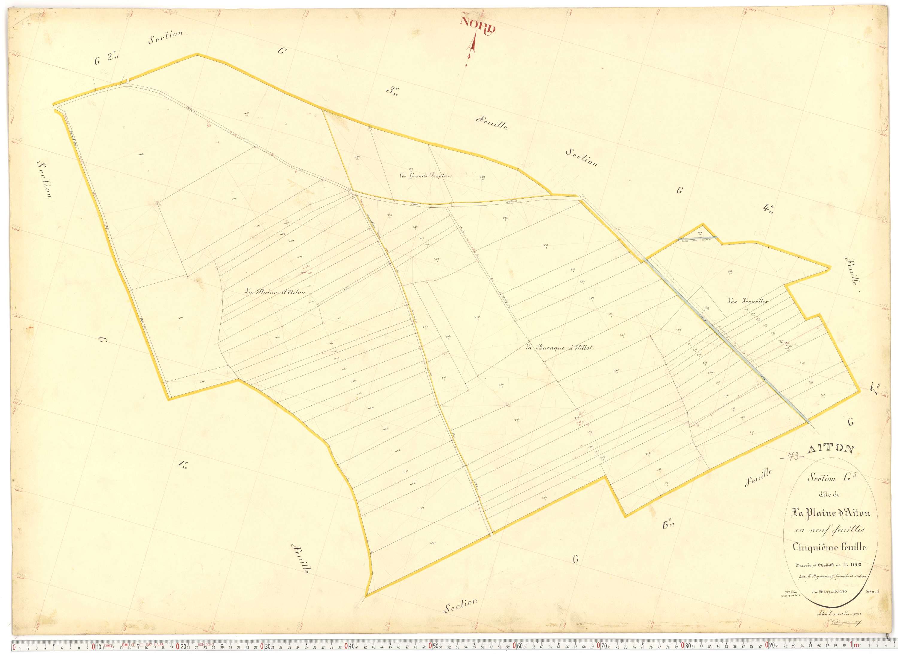 Aiton - Plans cadastraux du premier cadastre français.