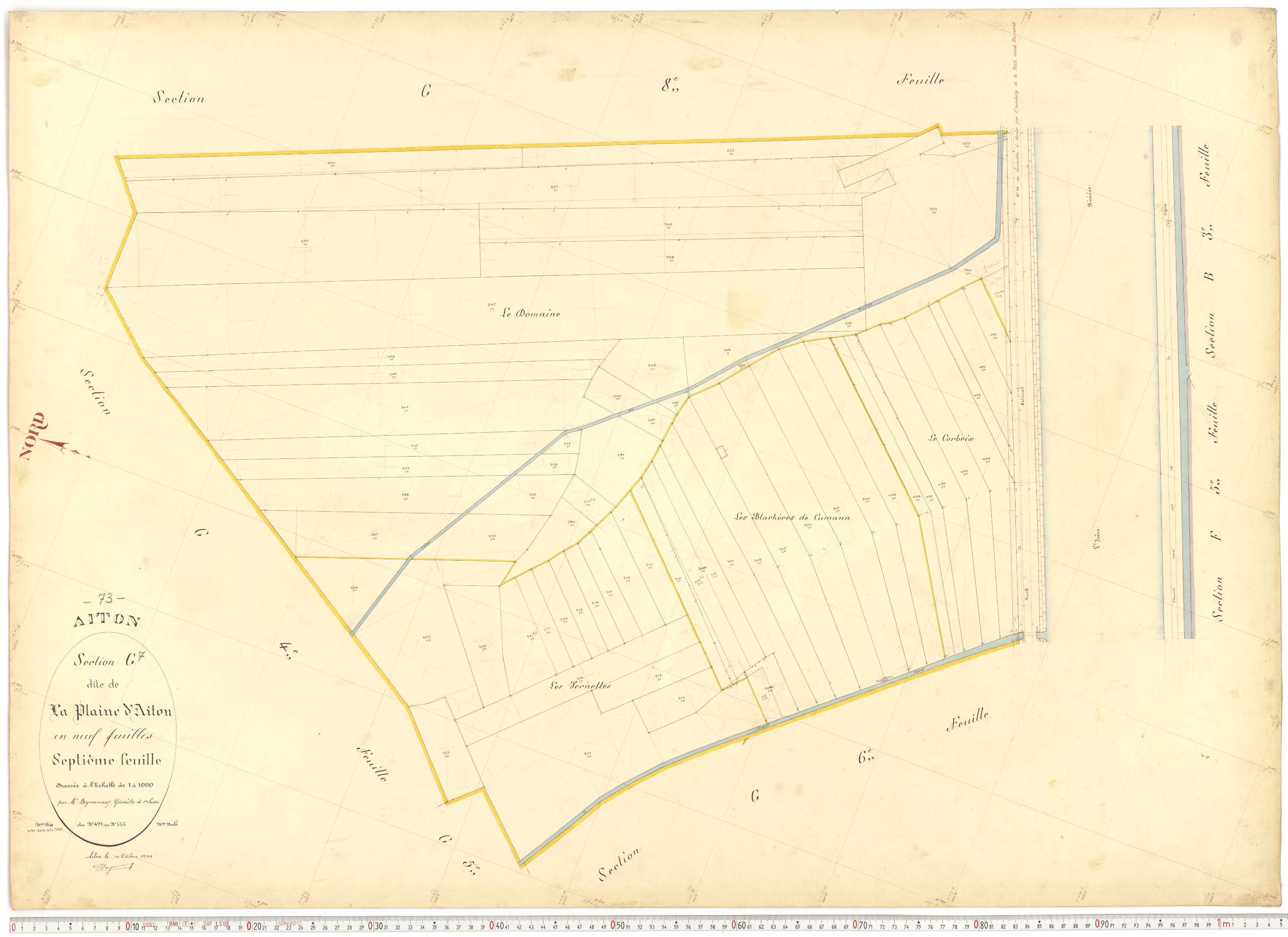 Aiton - Plans cadastraux du premier cadastre français.