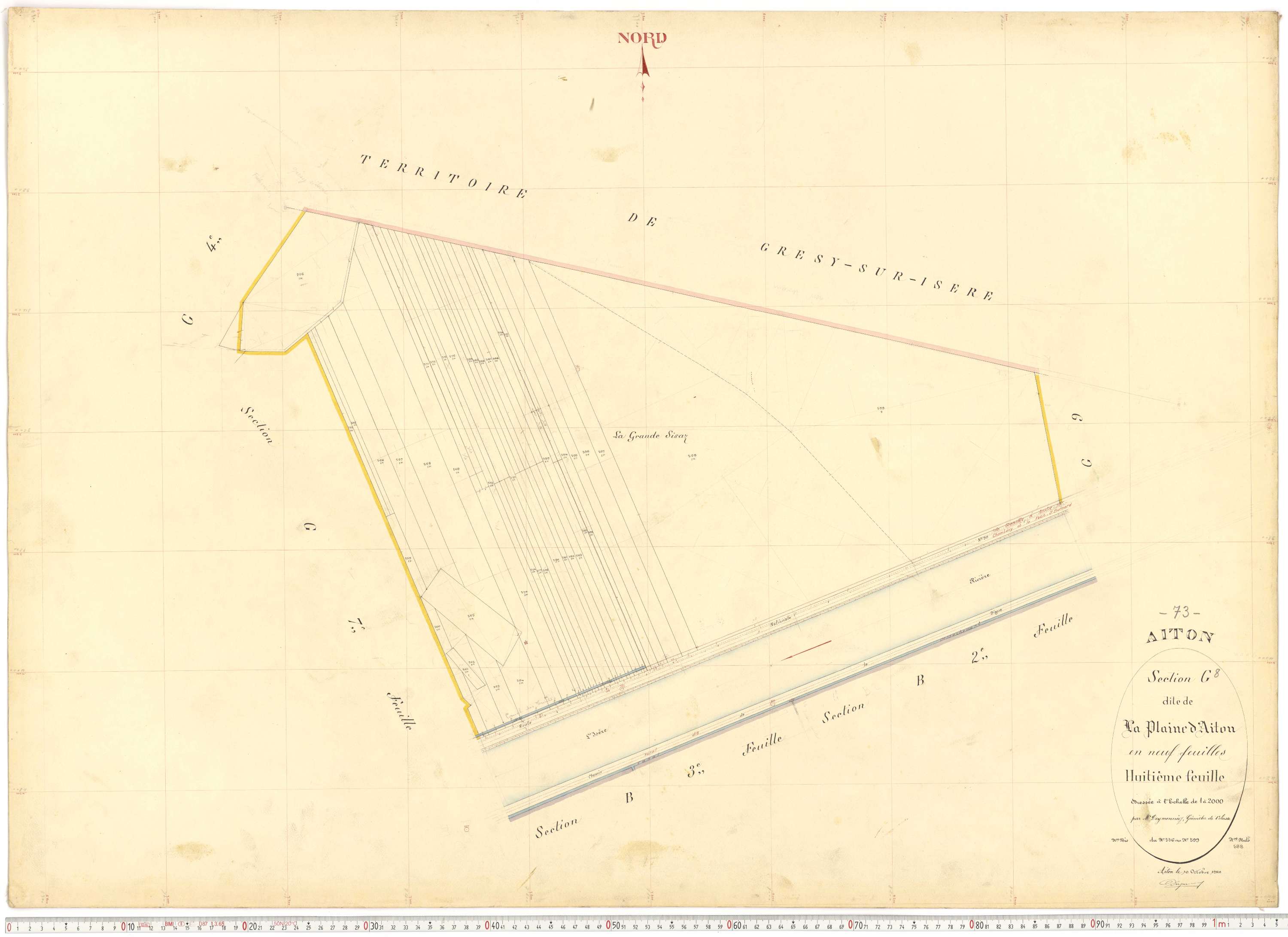Aiton - Plans cadastraux du premier cadastre français.