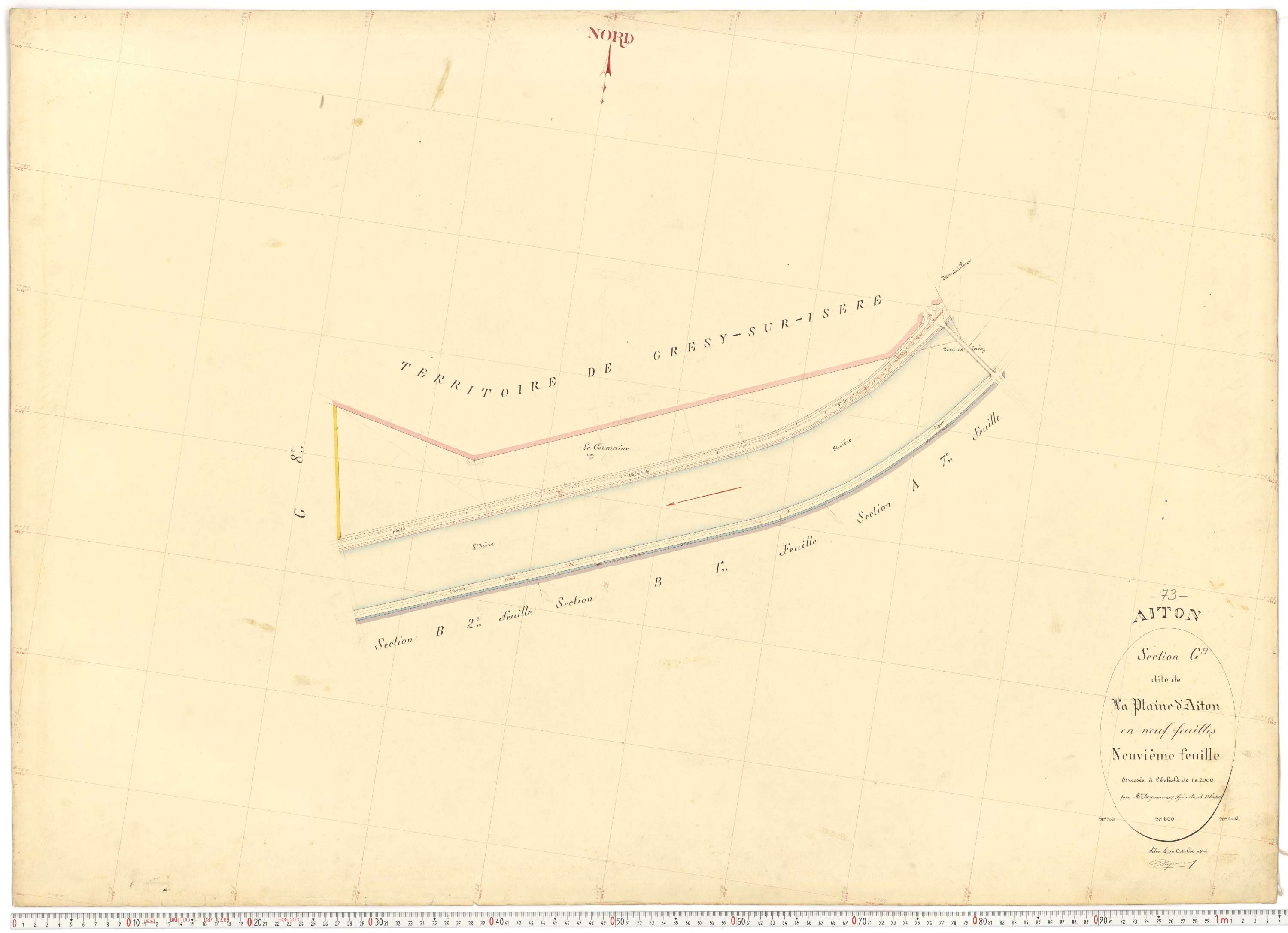 Aiton - Plans cadastraux du premier cadastre français.