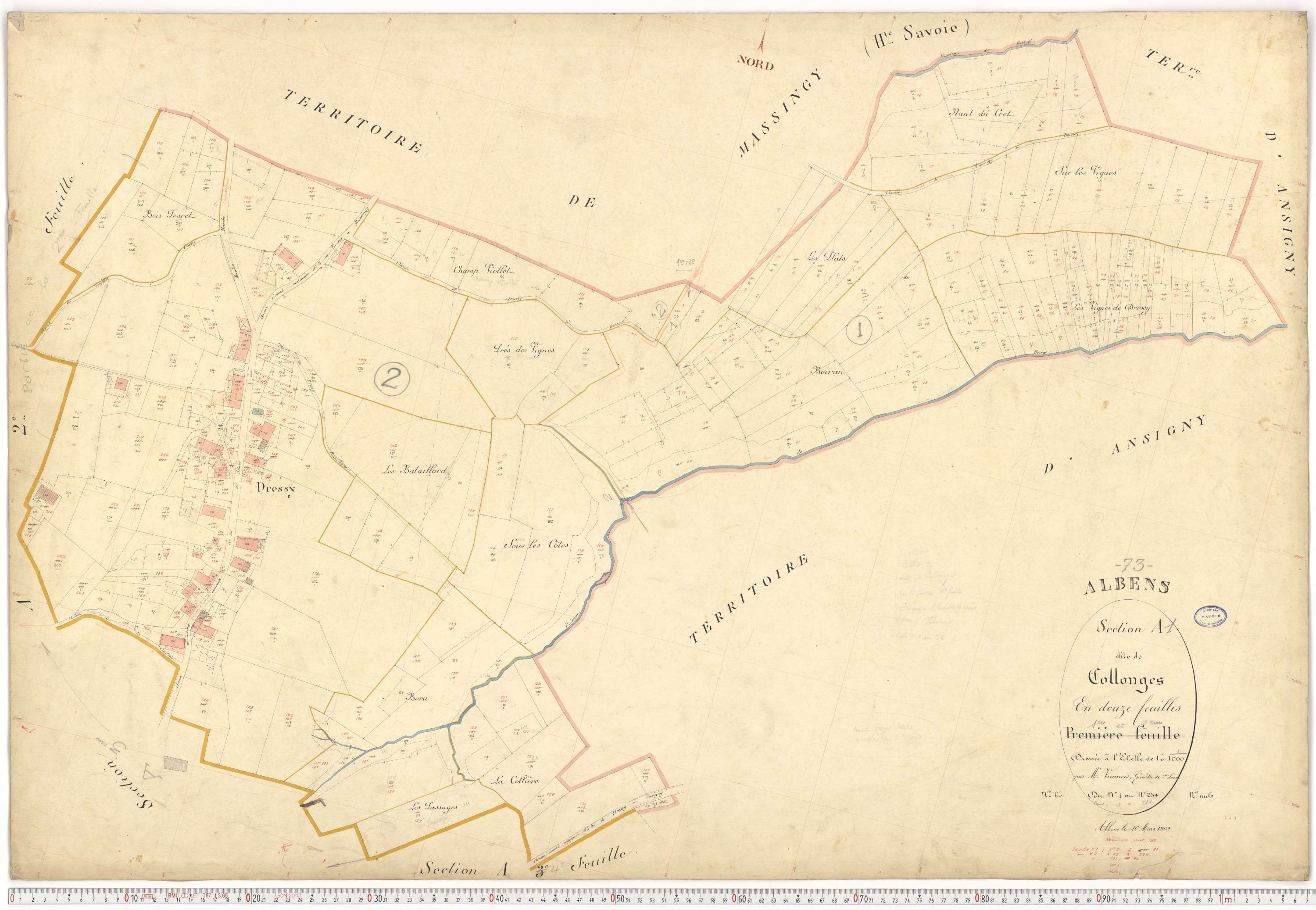 Albens - Cadastre français (1910).