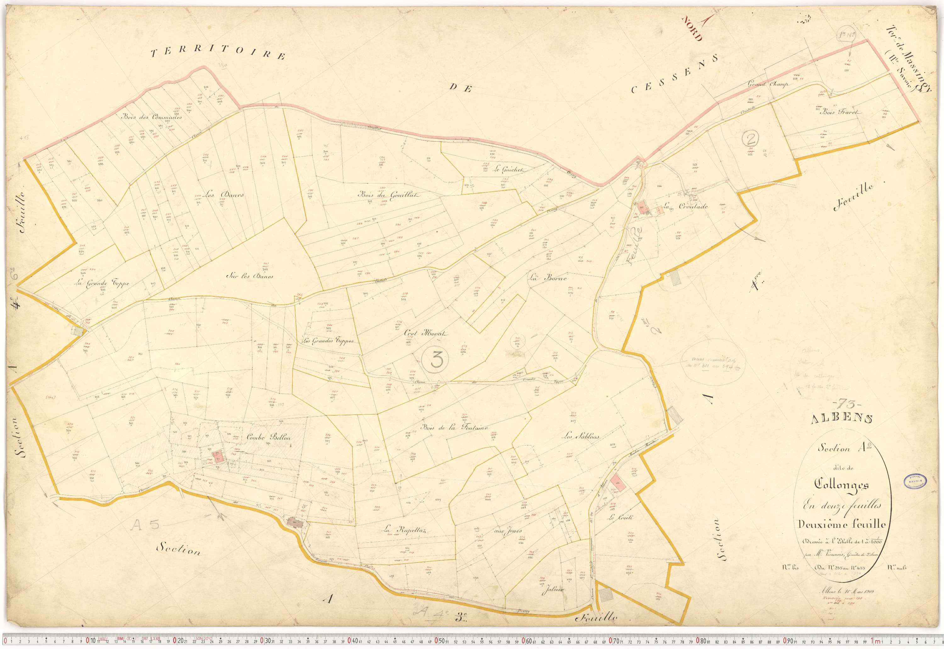 Albens - Cadastre français (1910).