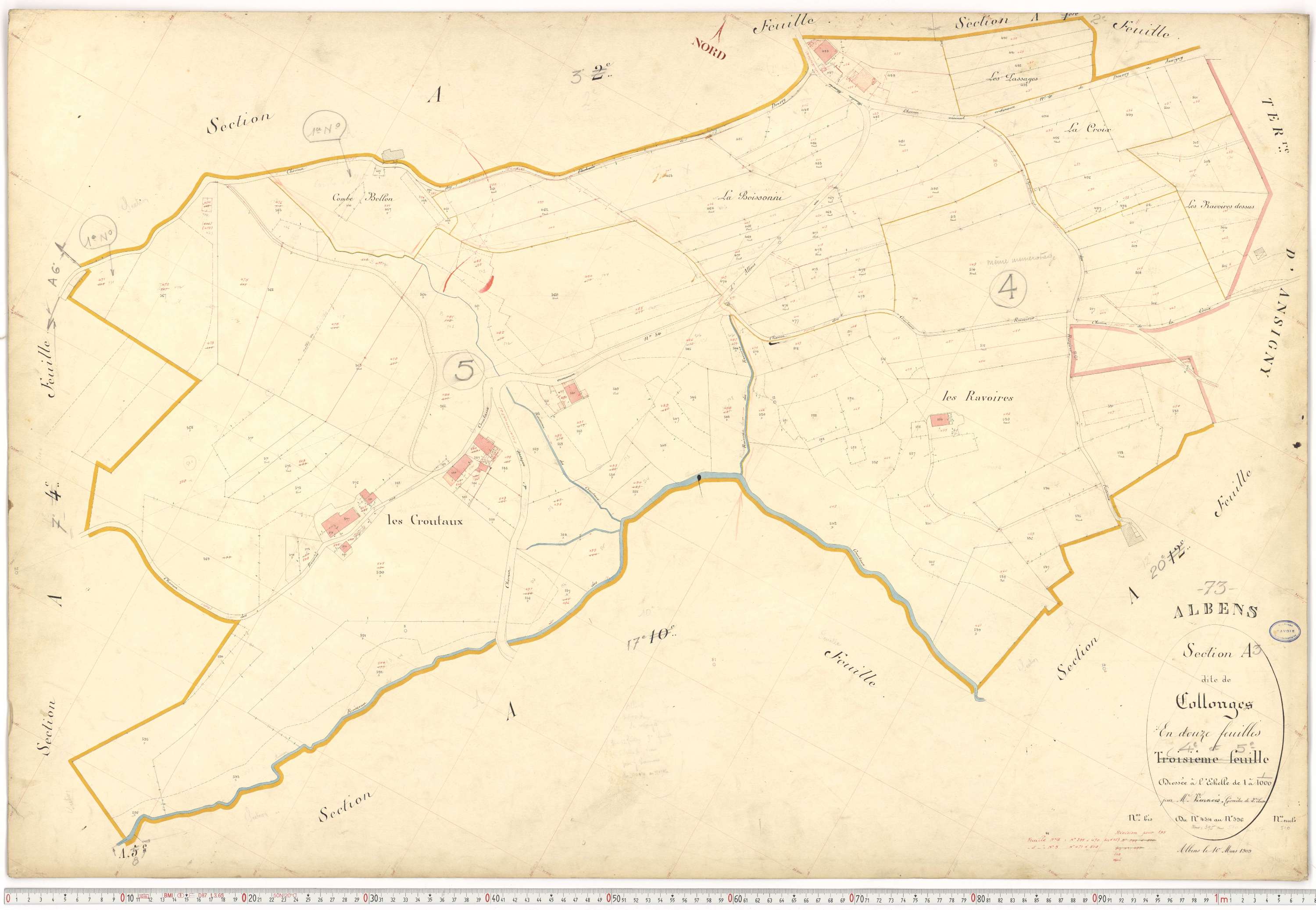 Albens - Cadastre français (1910).