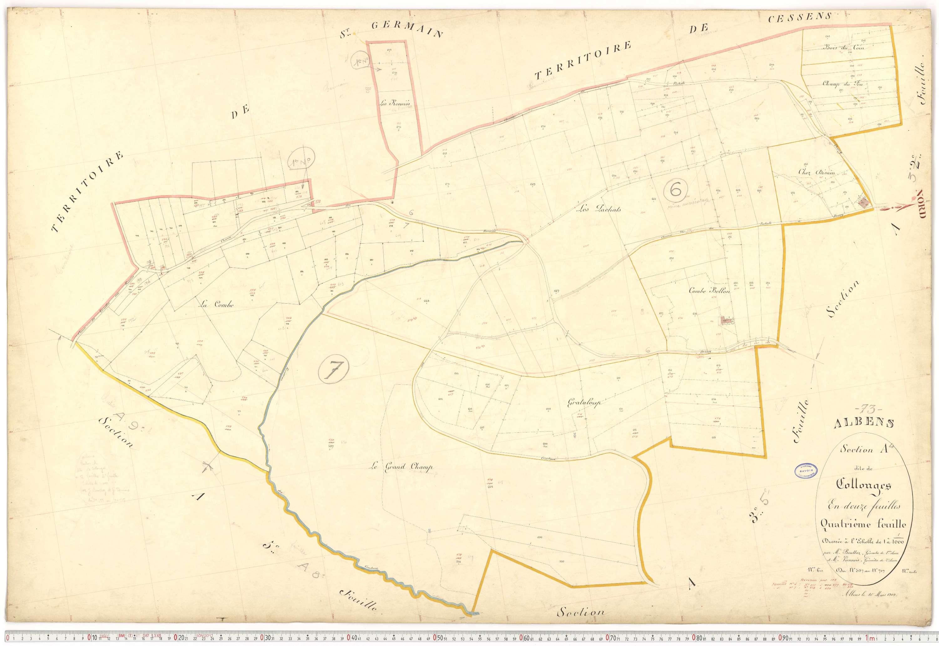 Albens - Cadastre français (1910).