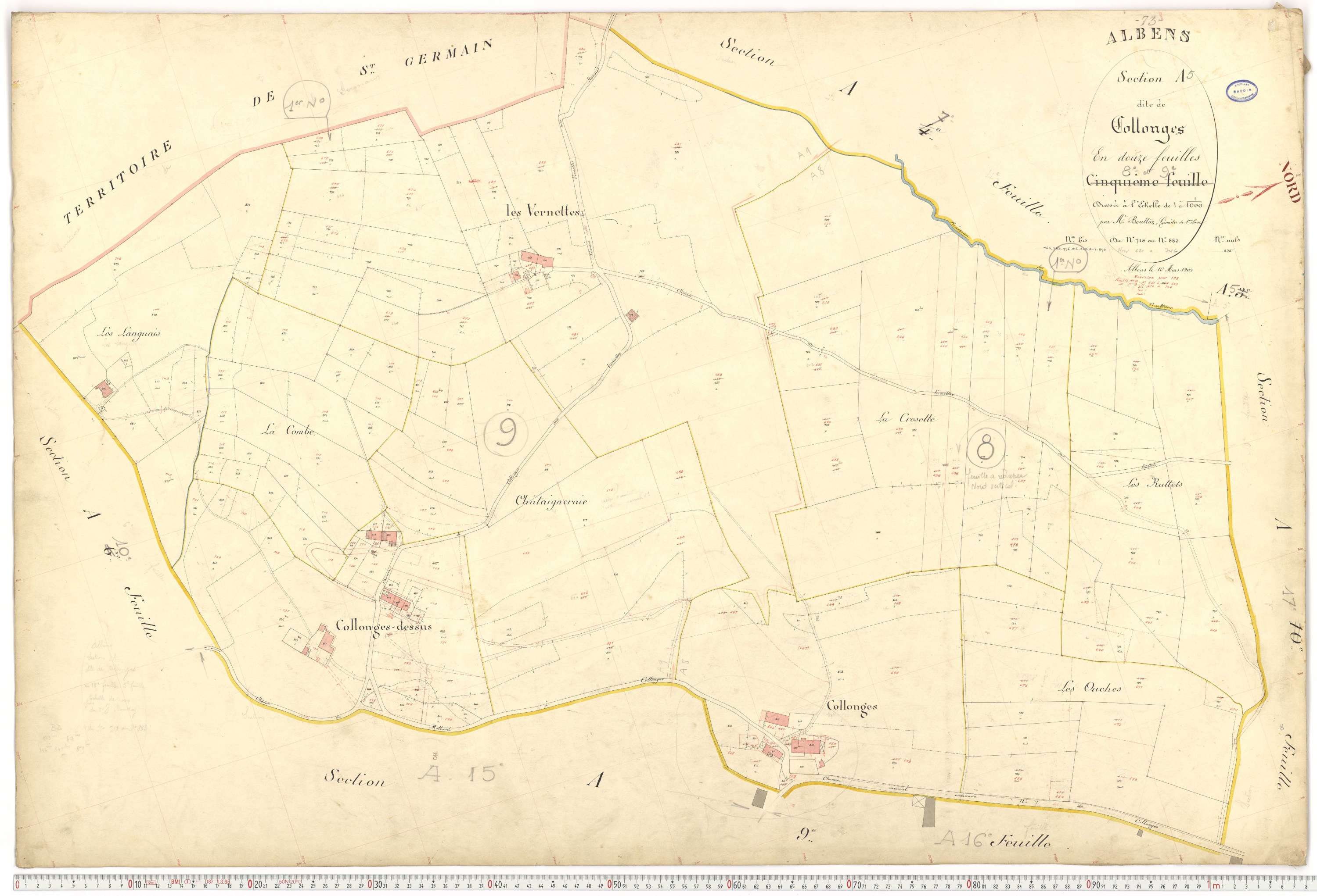 Albens - Cadastre français (1910).