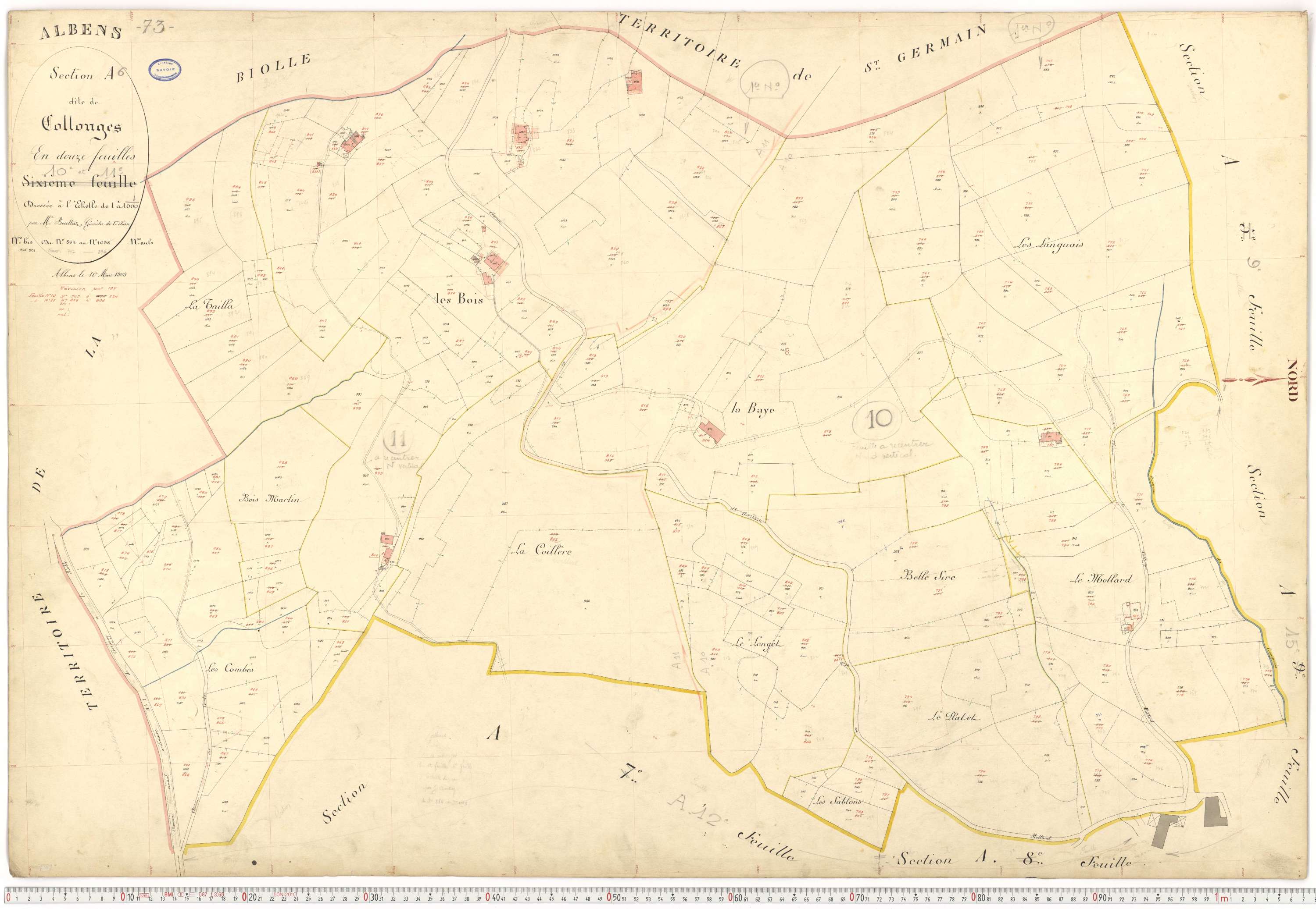 Albens - Cadastre français (1910).