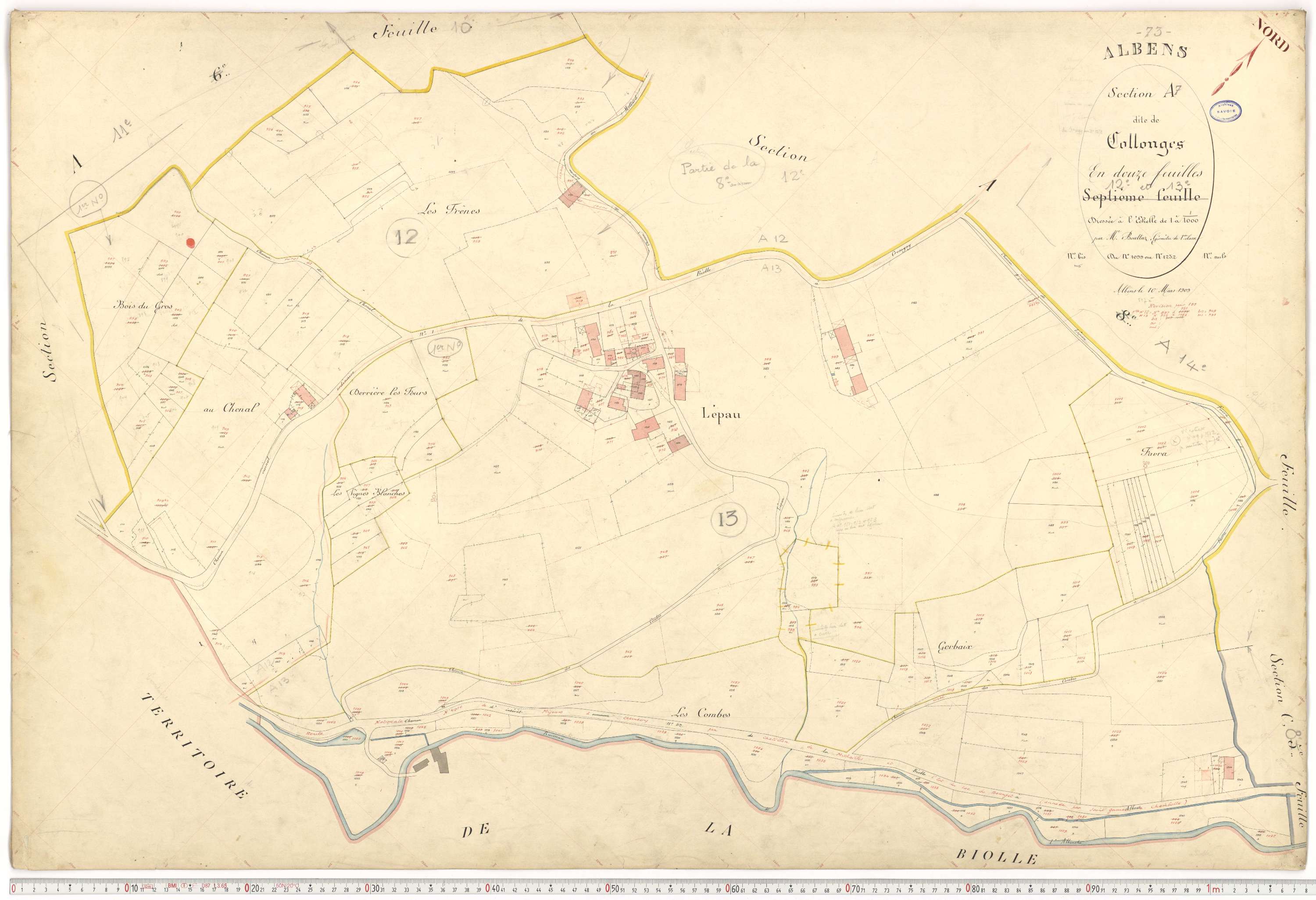 Albens - Cadastre français (1910).