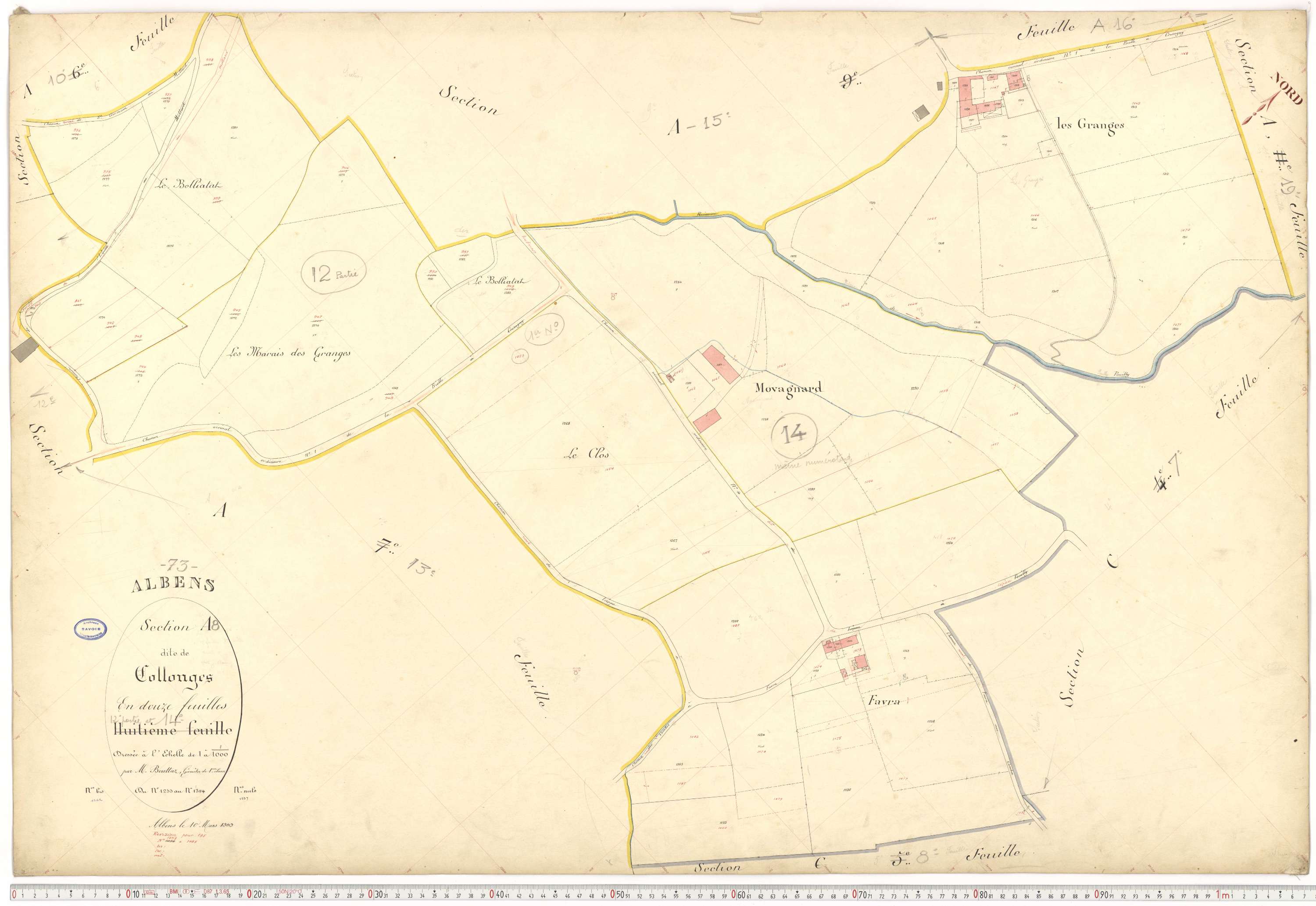 Albens - Cadastre français (1910).