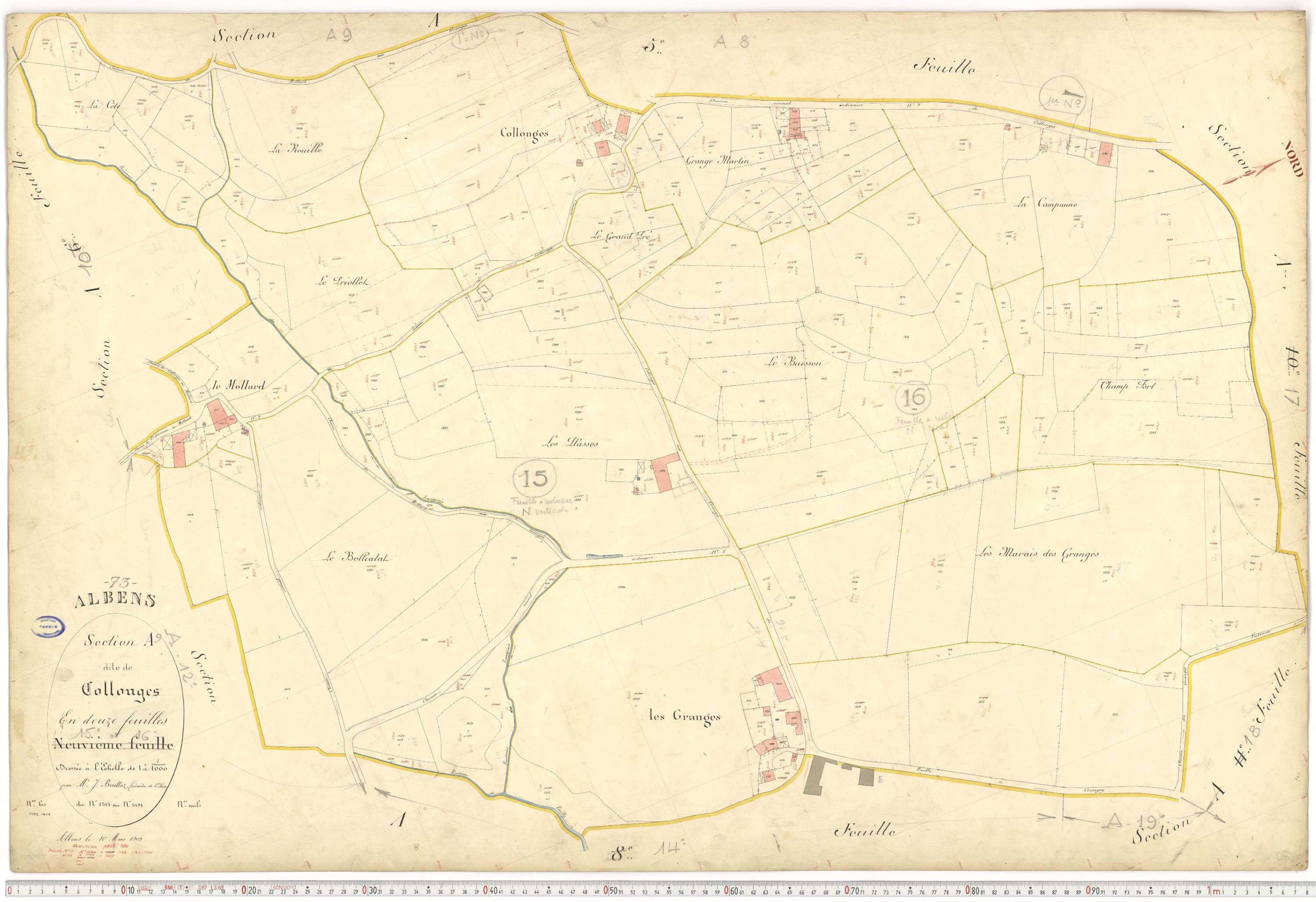 Albens - Cadastre français (1910).