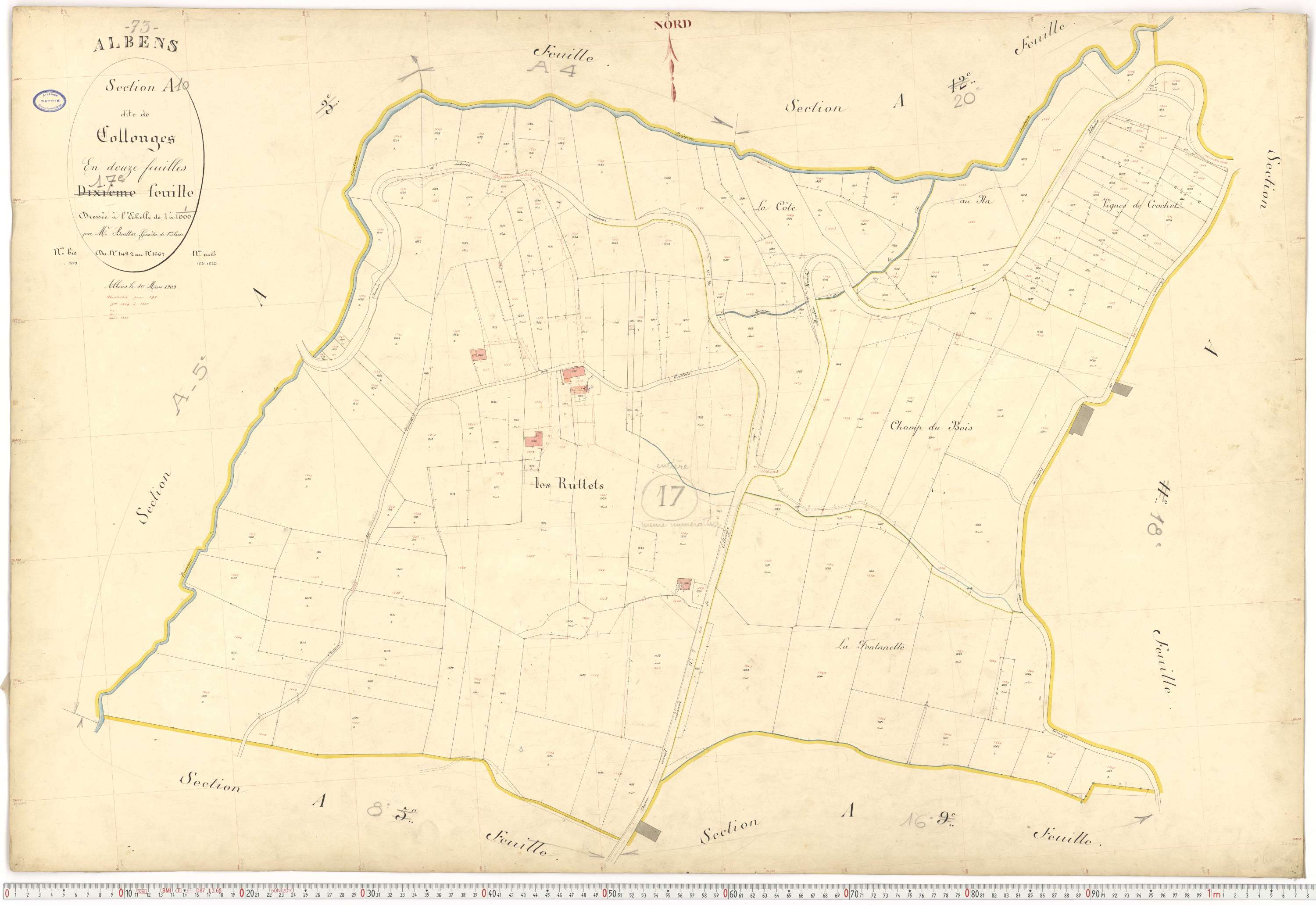 Albens - Cadastre français (1910).