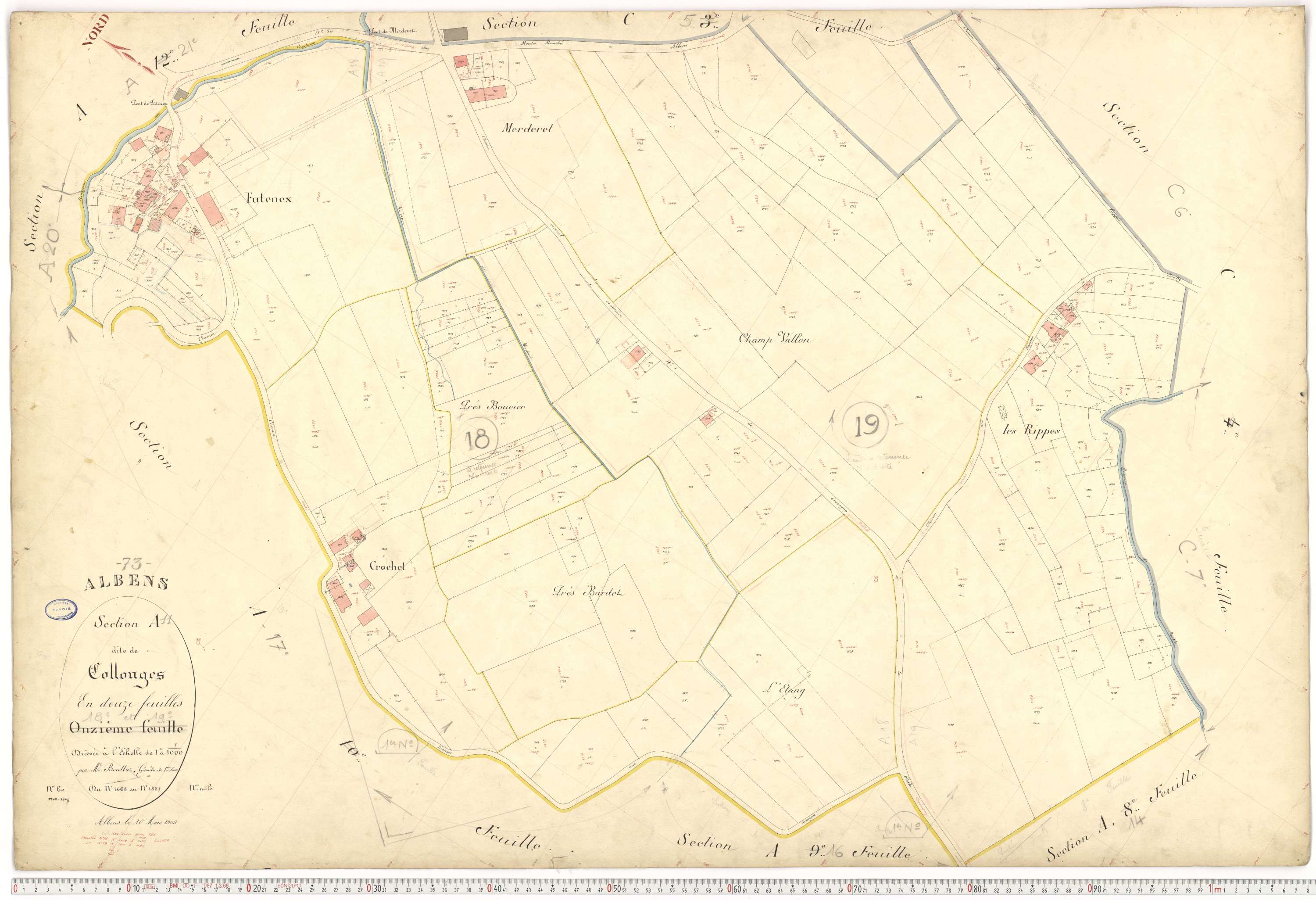 Albens - Cadastre français (1910).