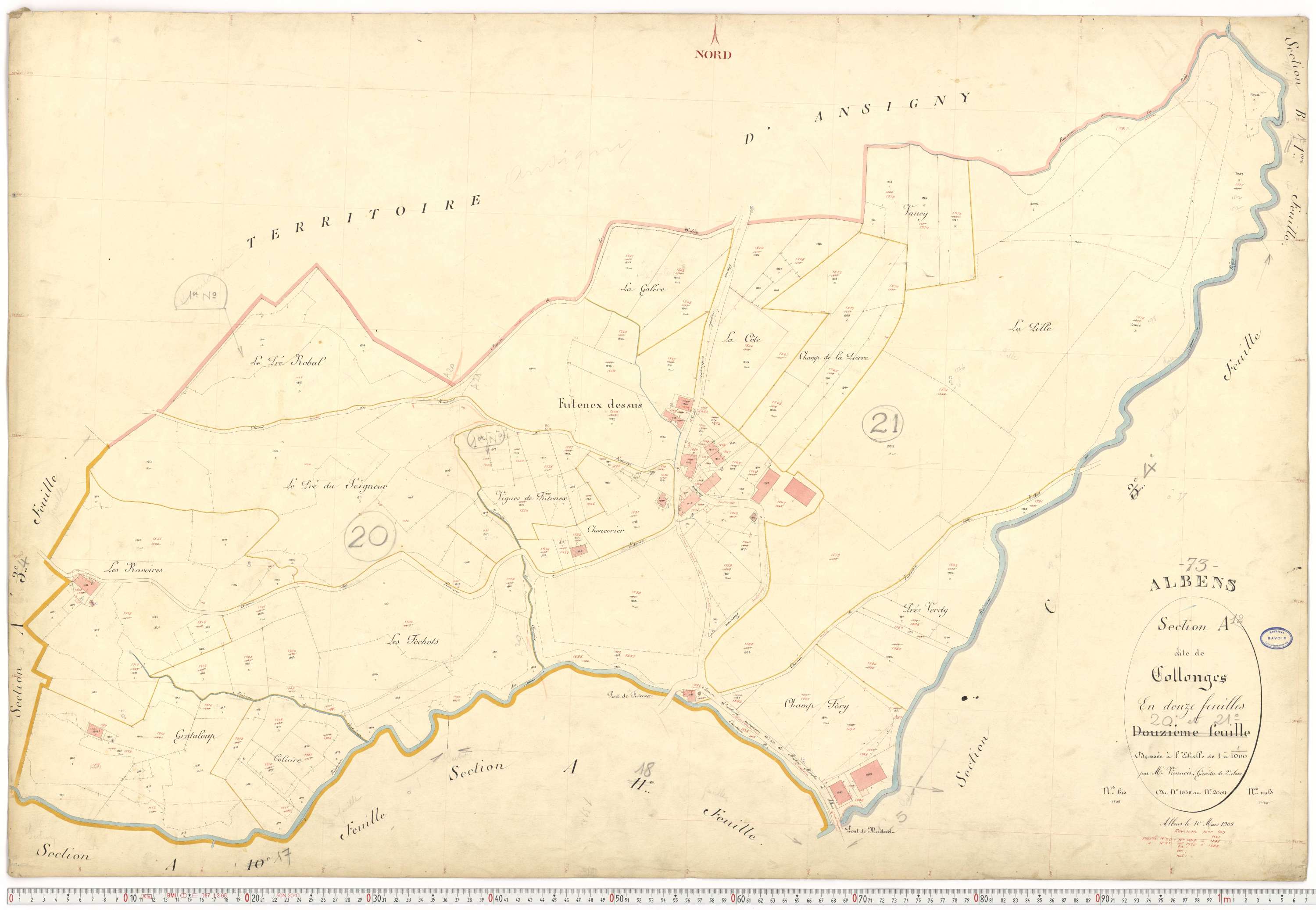 Albens - Cadastre français (1910).