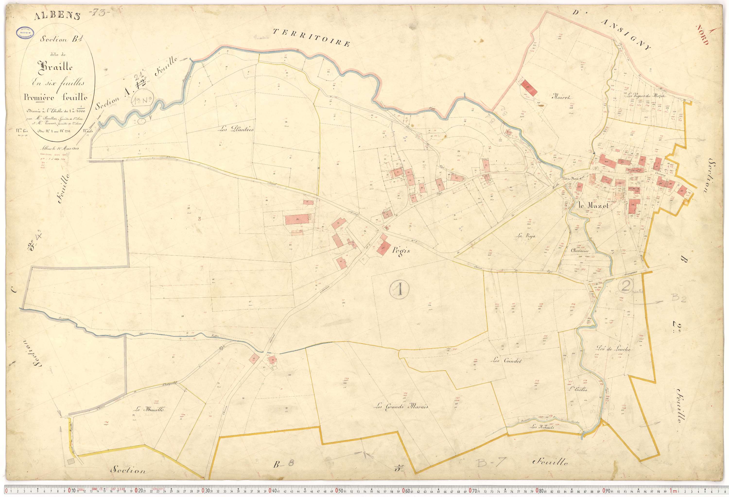 Albens - Cadastre français (1910).