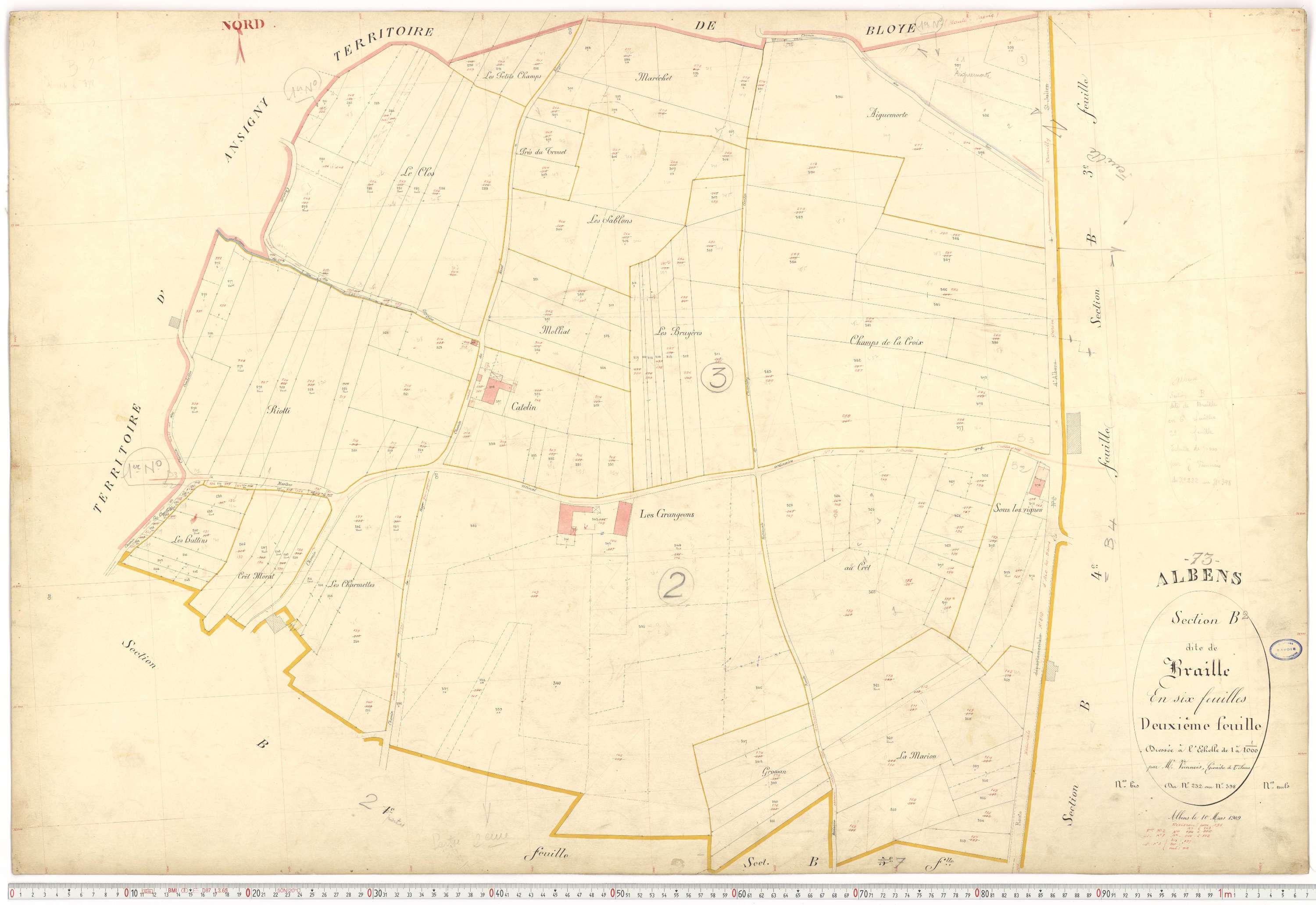 Albens - Cadastre français (1910).
