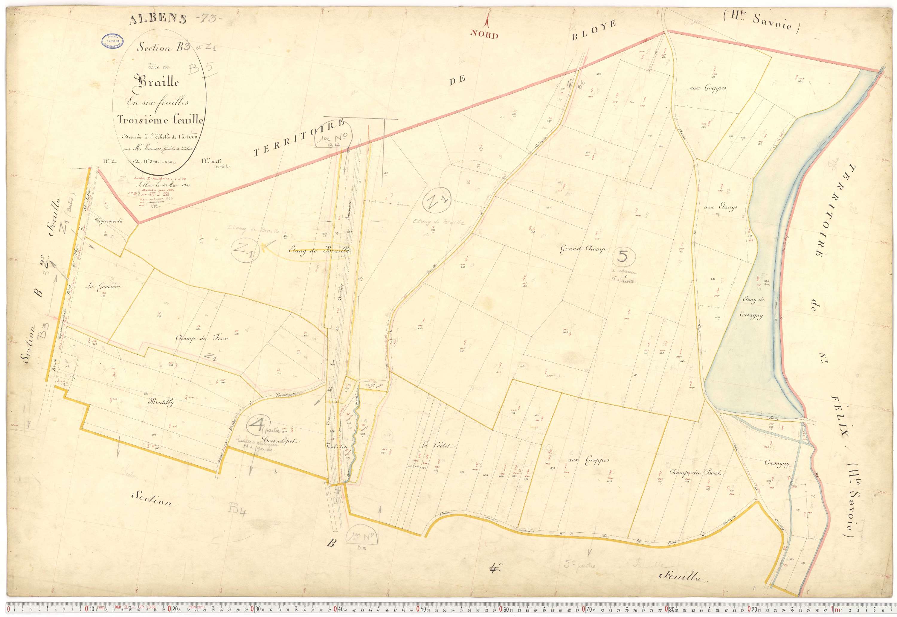 Albens - Cadastre français (1910).