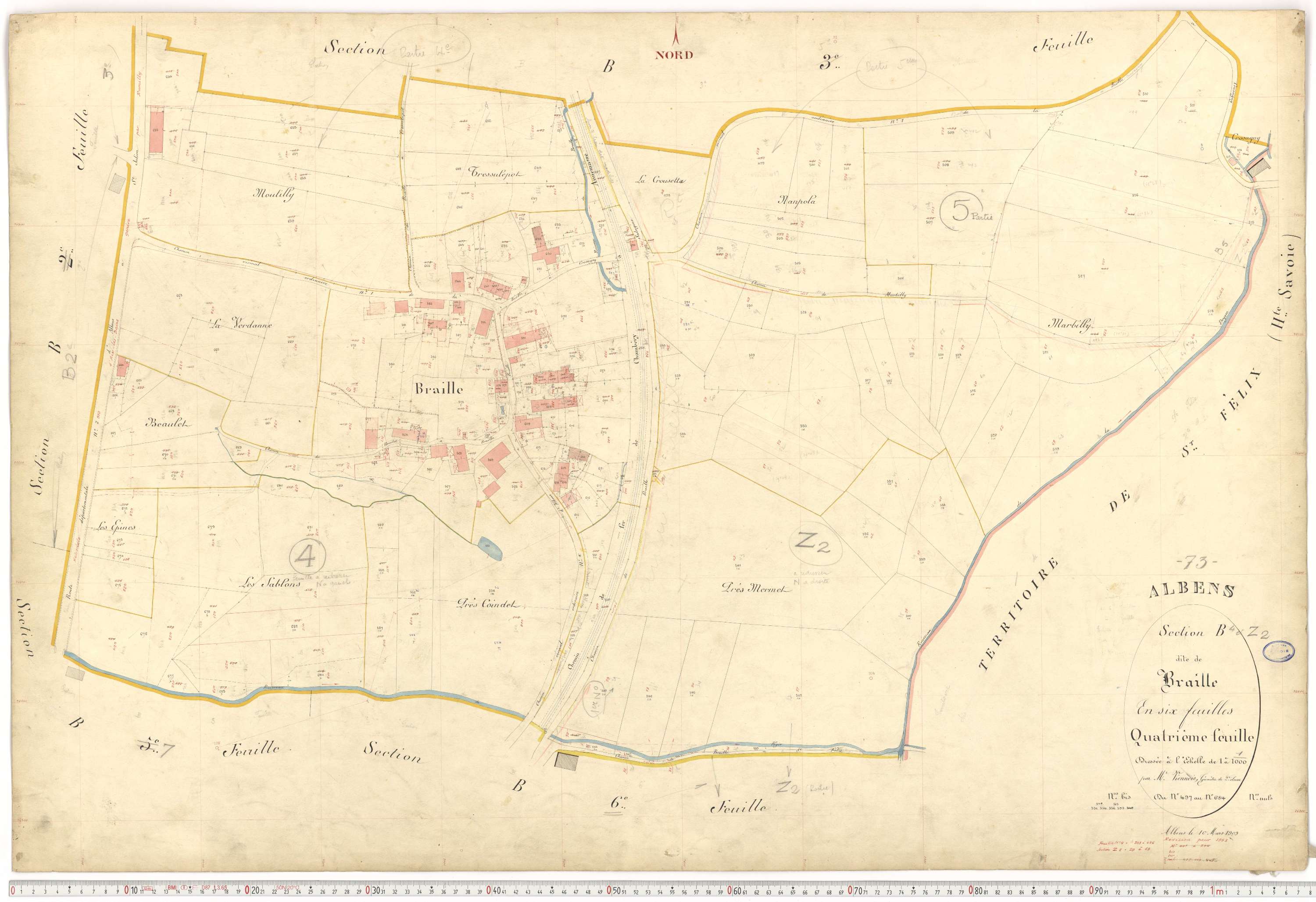 Albens - Cadastre français (1910).