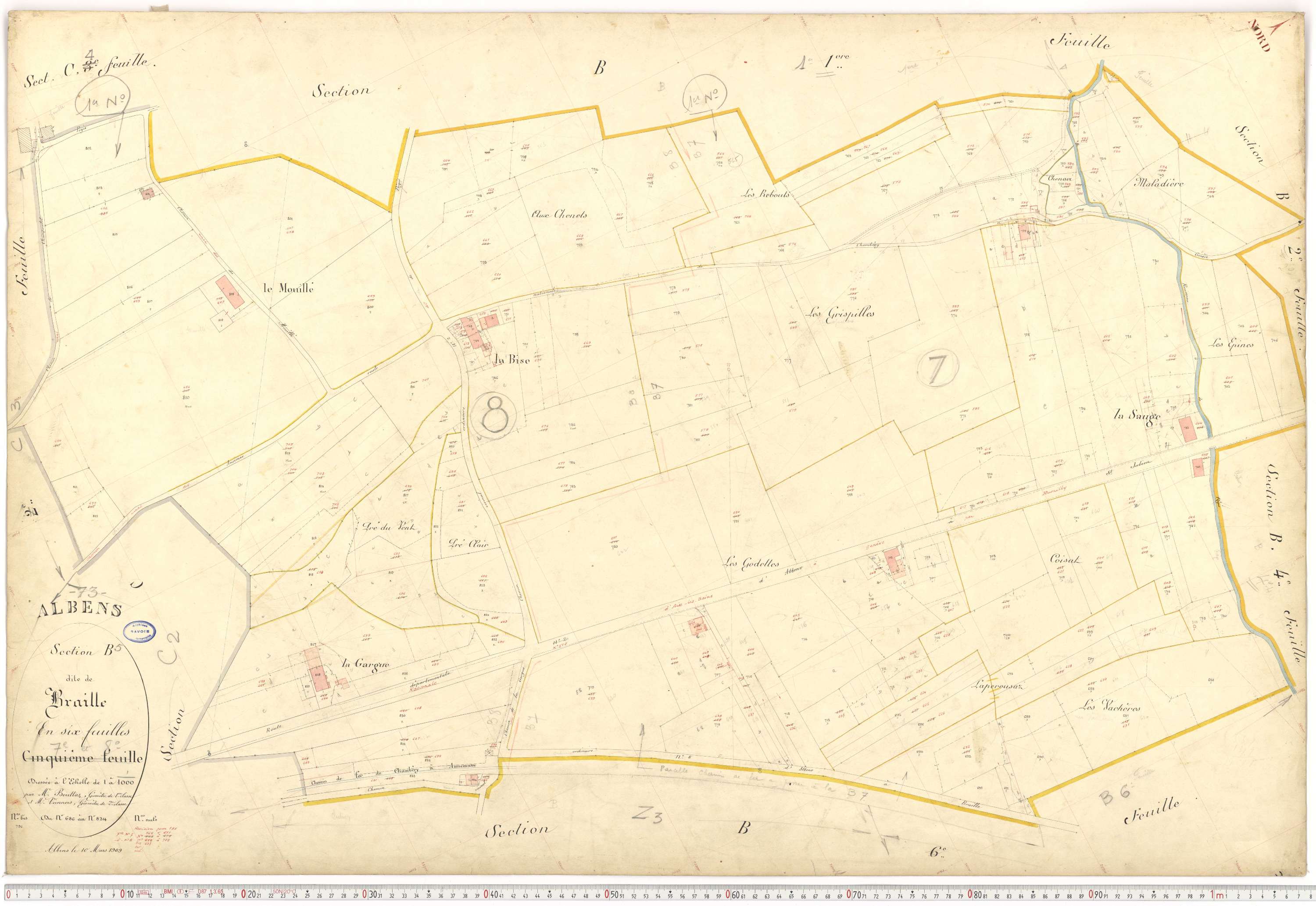 Albens - Cadastre français (1910).