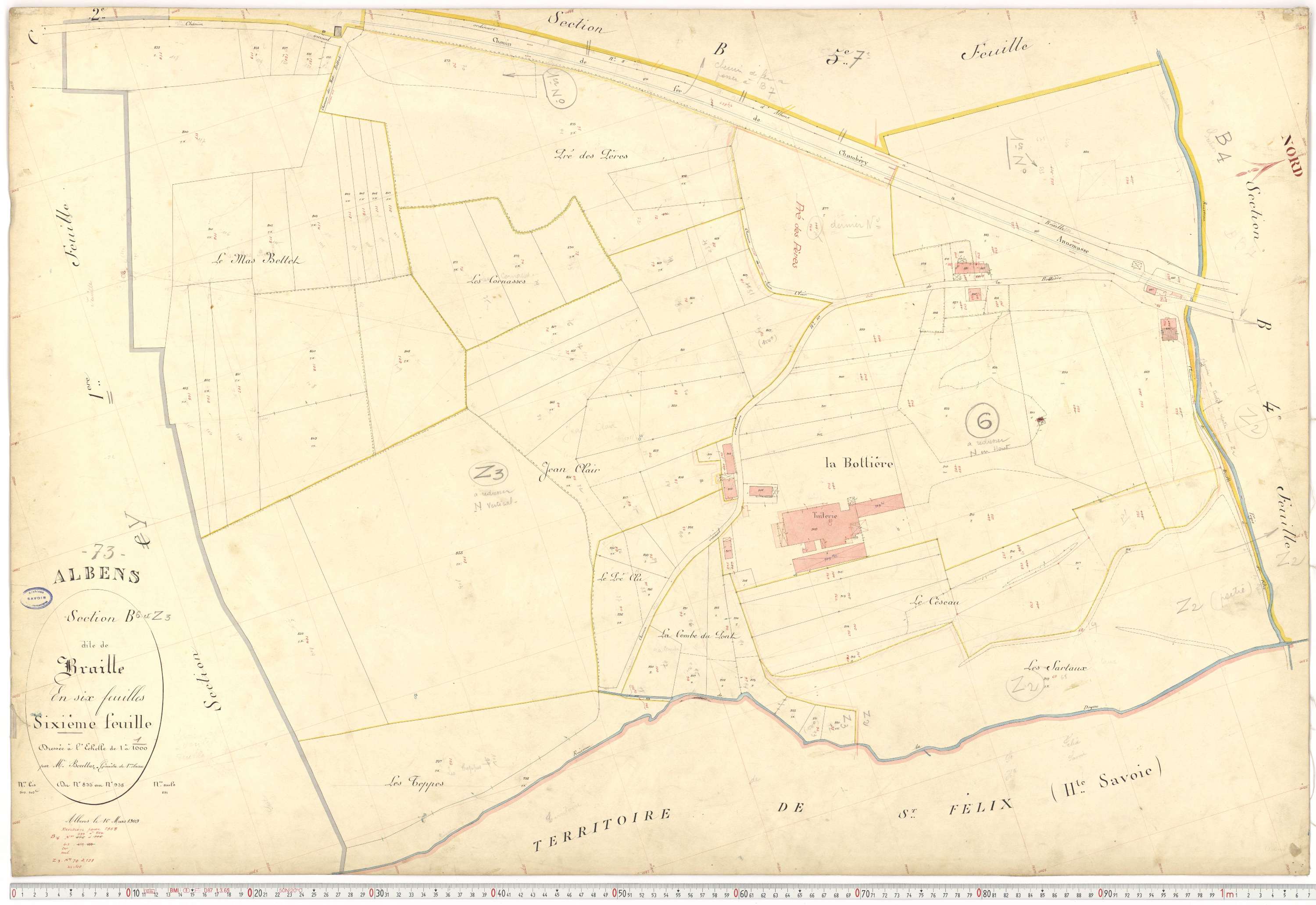 Albens - Cadastre français (1910).