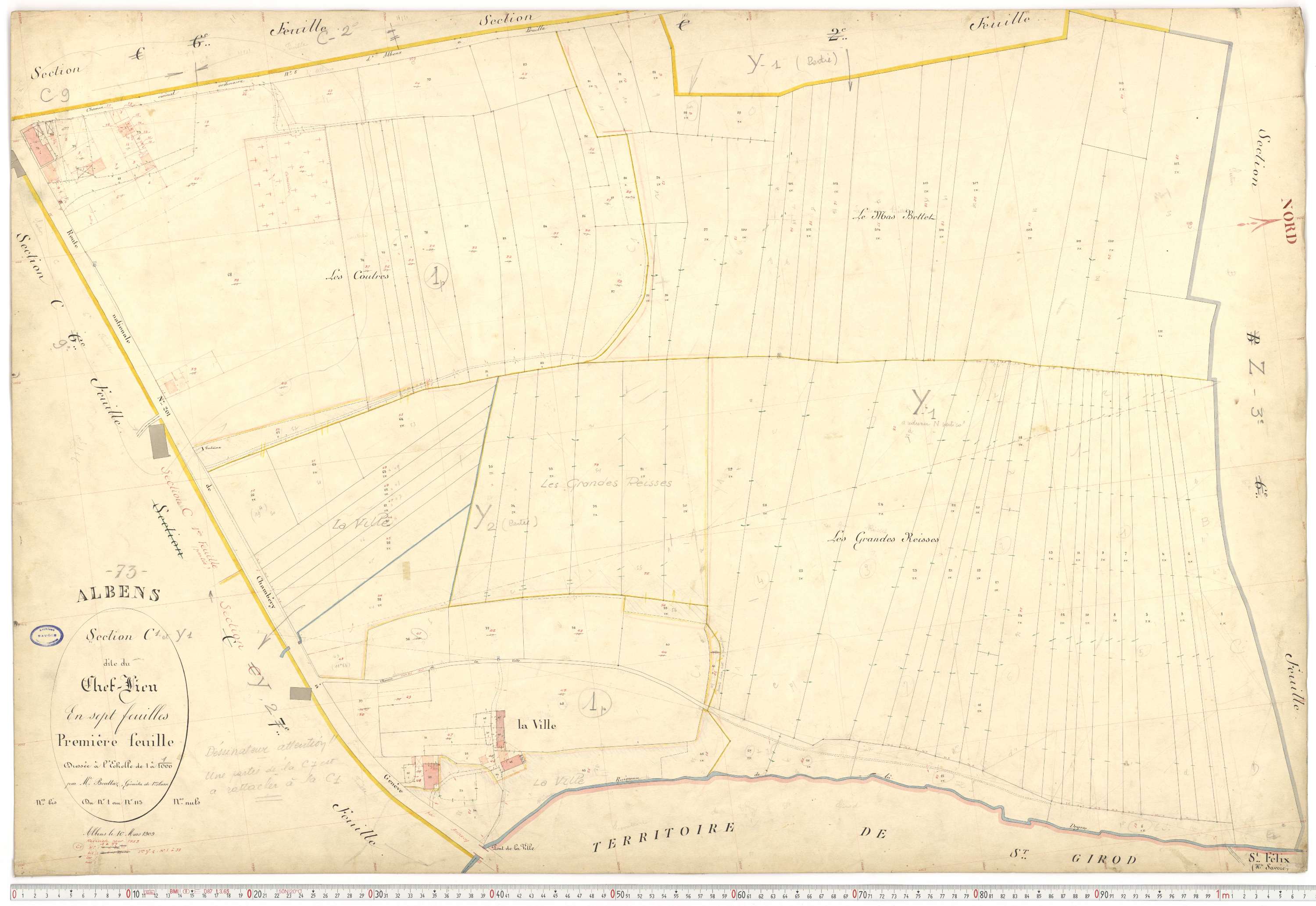 Albens - Cadastre français (1910).