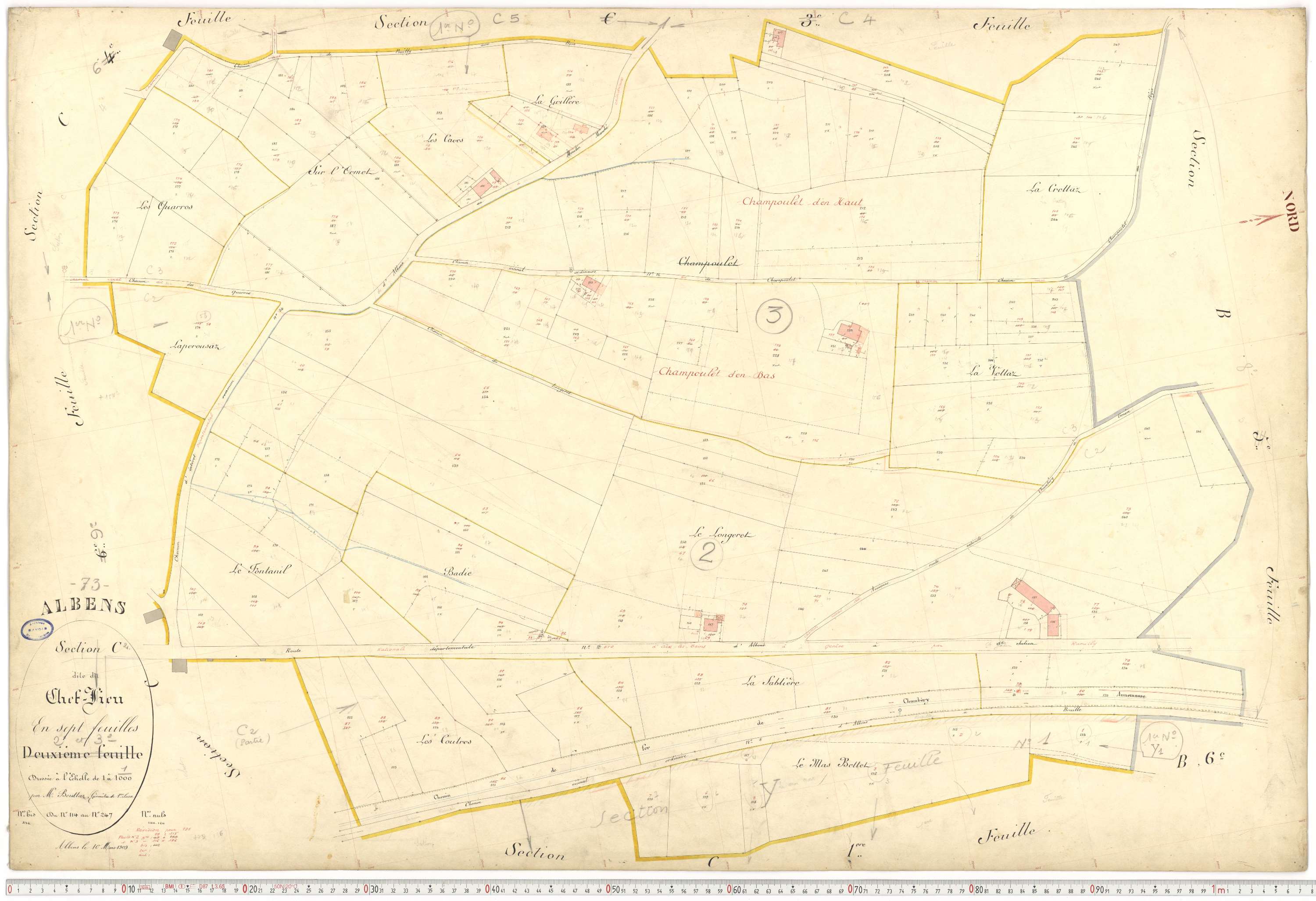 Albens - Cadastre français (1910).