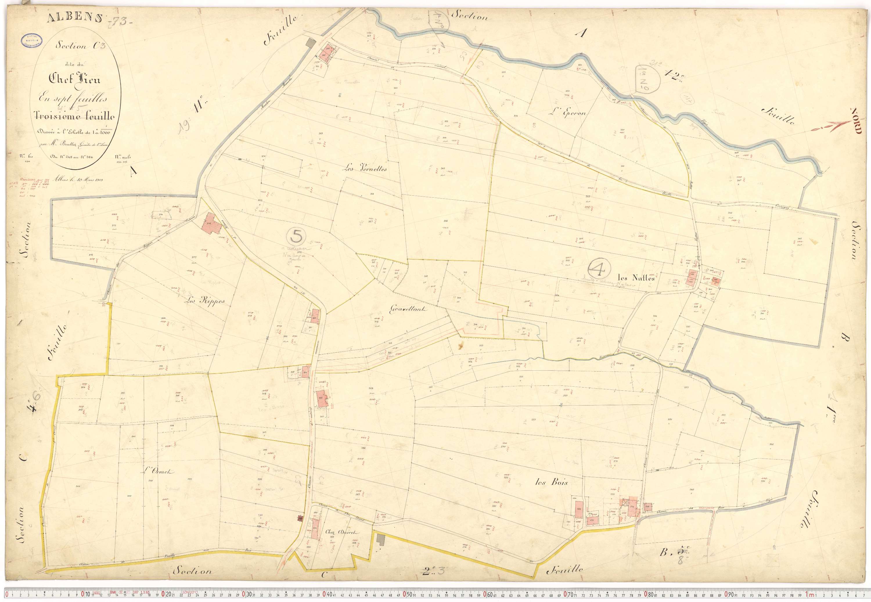 Albens - Cadastre français (1910).