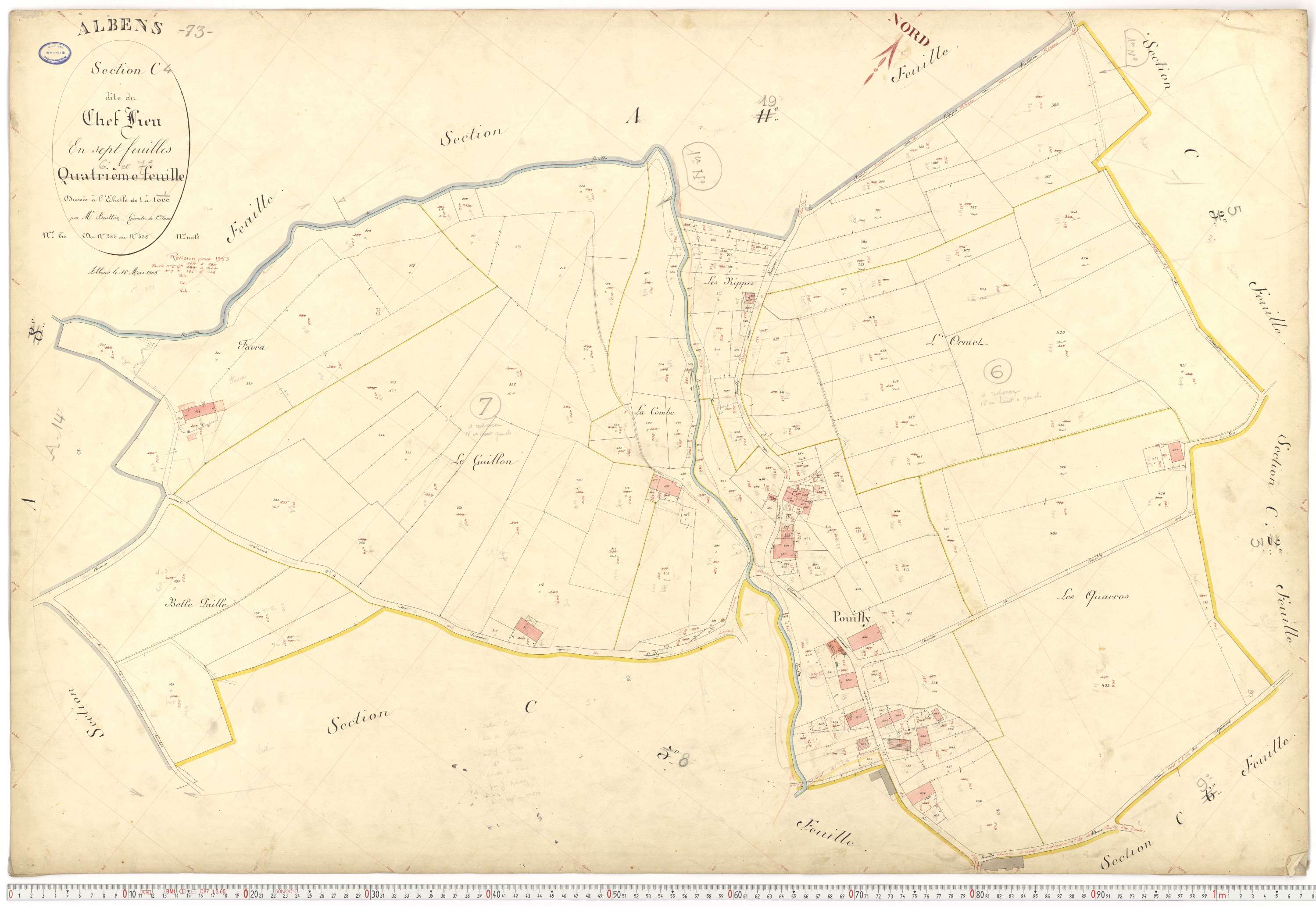 Albens - Cadastre français (1910).
