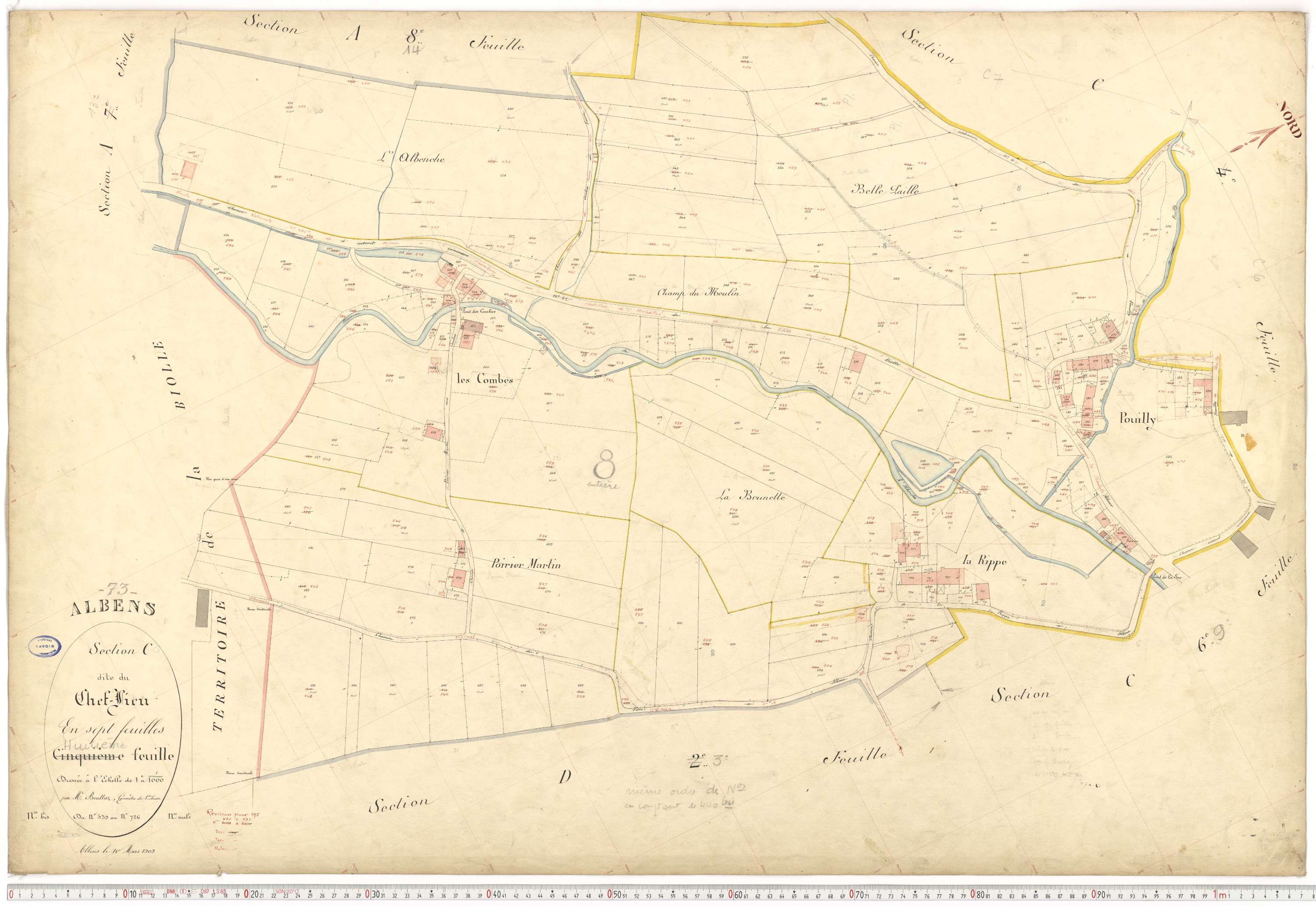 Albens - Cadastre français (1910).