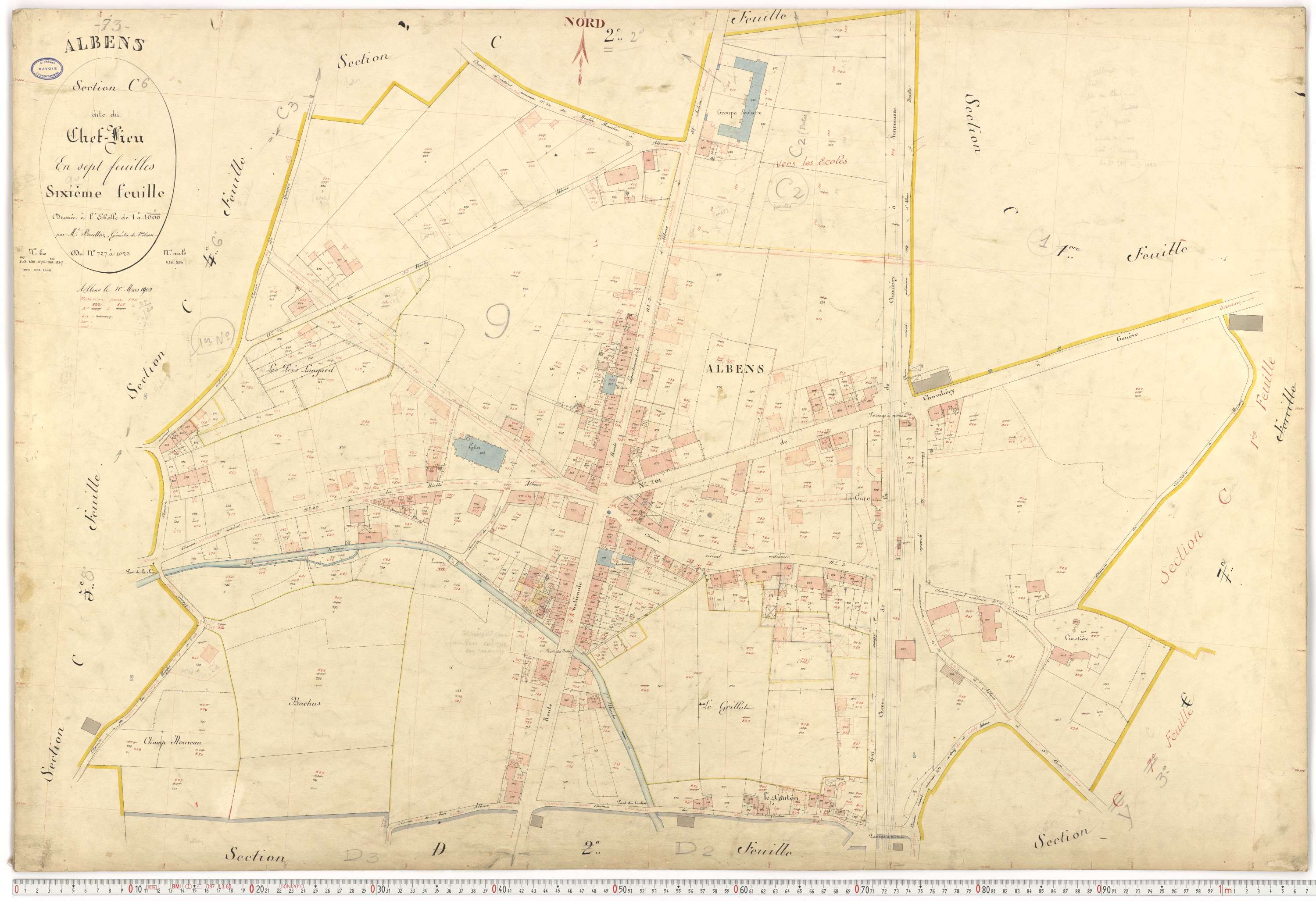 Albens - Cadastre français (1910).